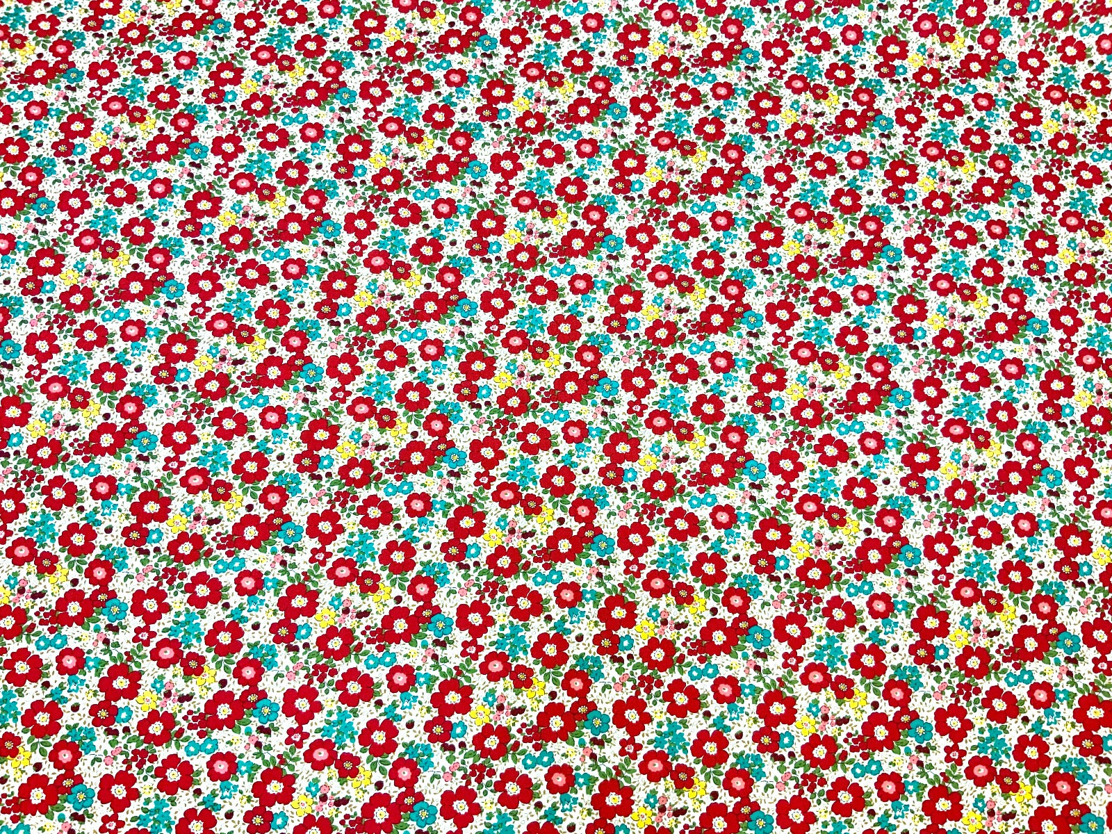 Betty Floral Cotton Poplin C589 Red