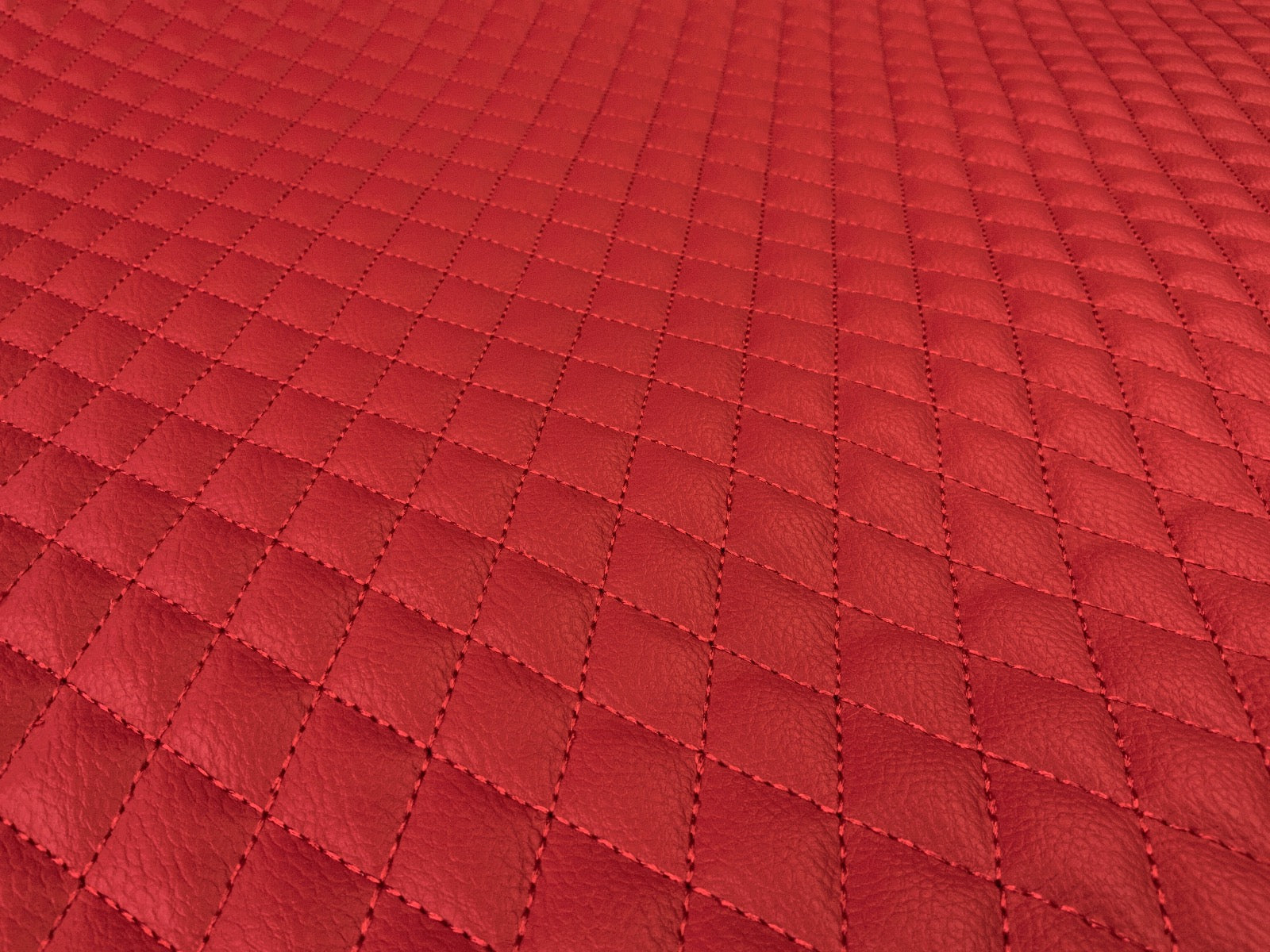 H288 Quilted Leatherette Red