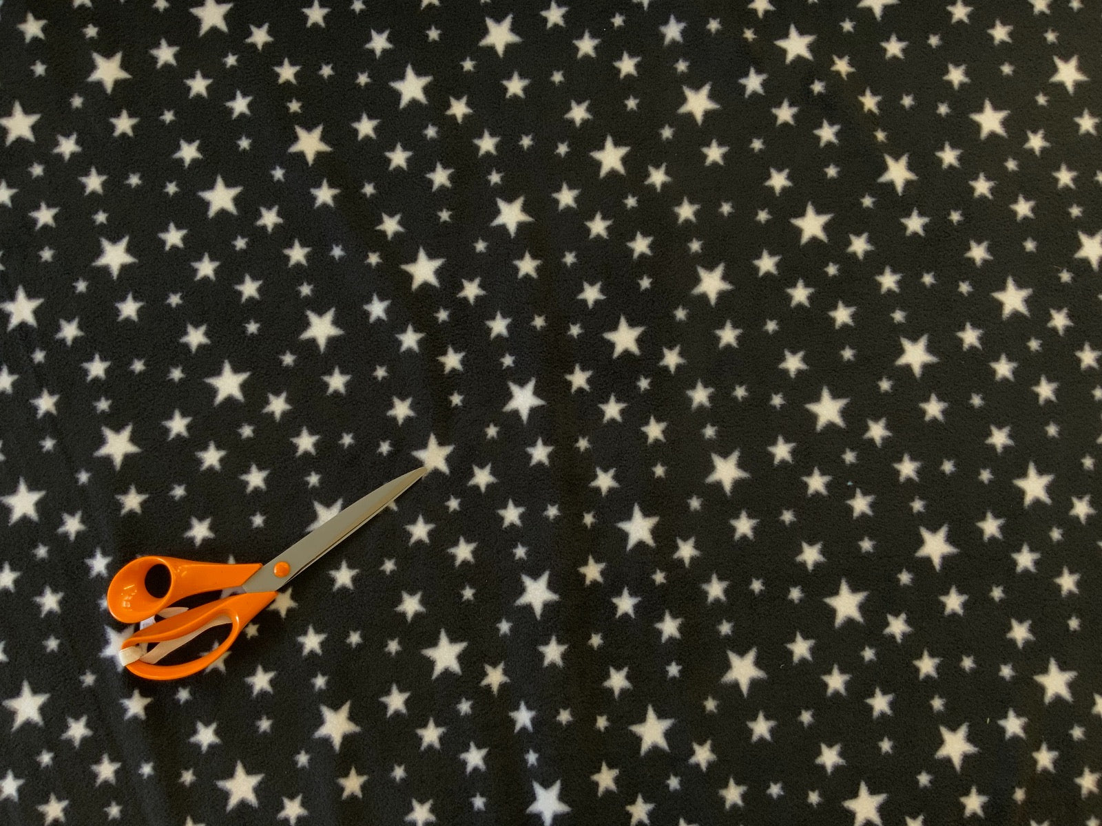 Starry Night Black Polar Fleece Fabric C128