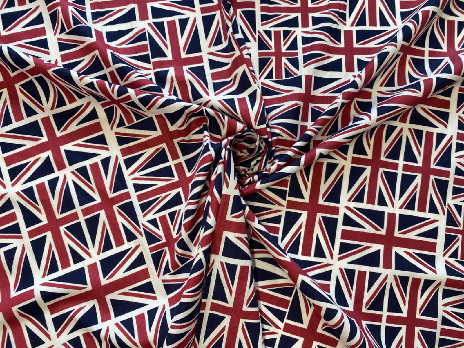 Union Jack Cotton Lawn Red White Blue Tex Ex 2706