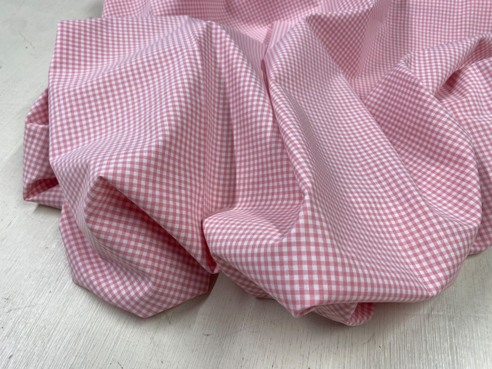 C748 3mm Pink Woven Cotton Gingham