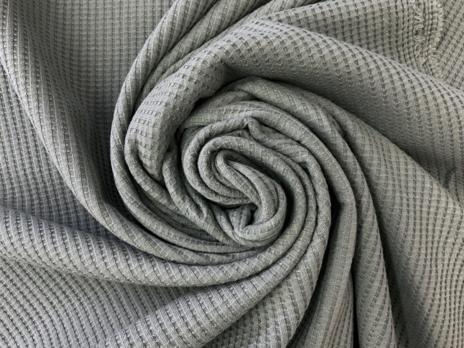 B372 Waffle Knit Jersey Sage