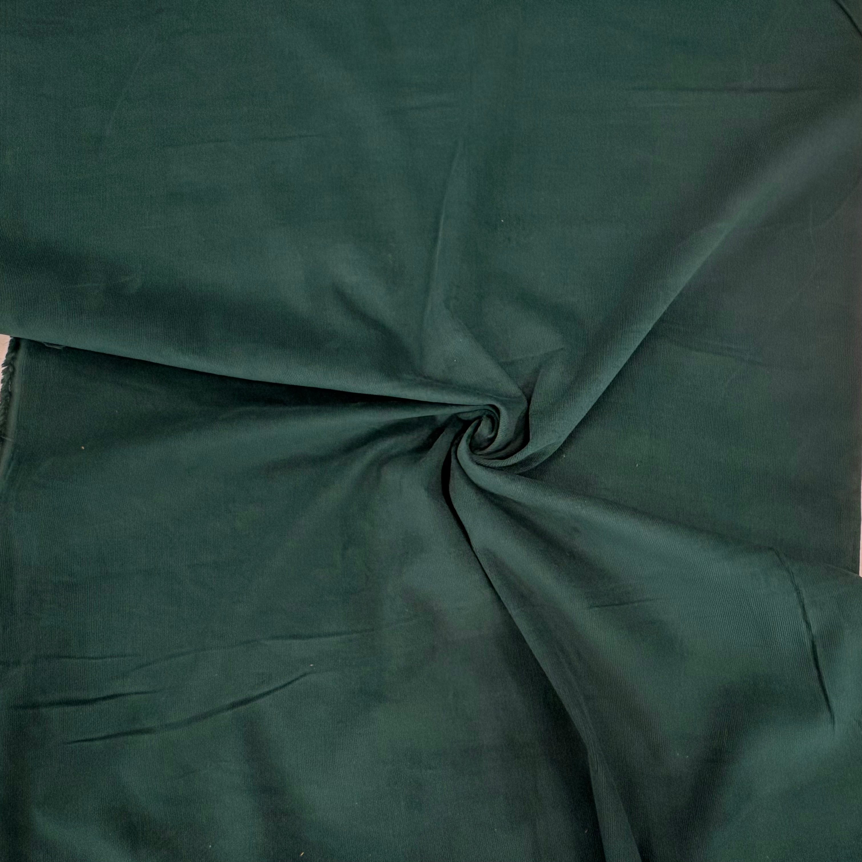 C848 21 Wale Needlecord Bottle Green Fabric Swatch