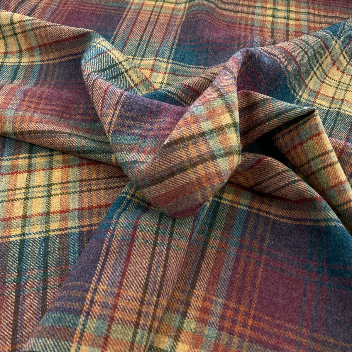 Chess Balmoral Monarch 100% wool tartan Fabric Folded