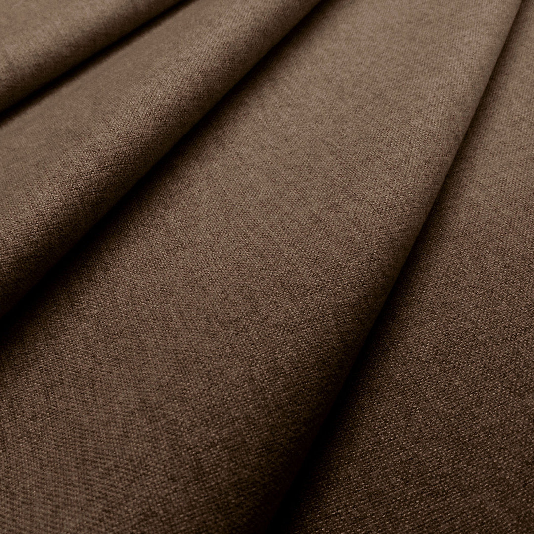 clarke and Clarke highlander chocolate brown fabric swatch