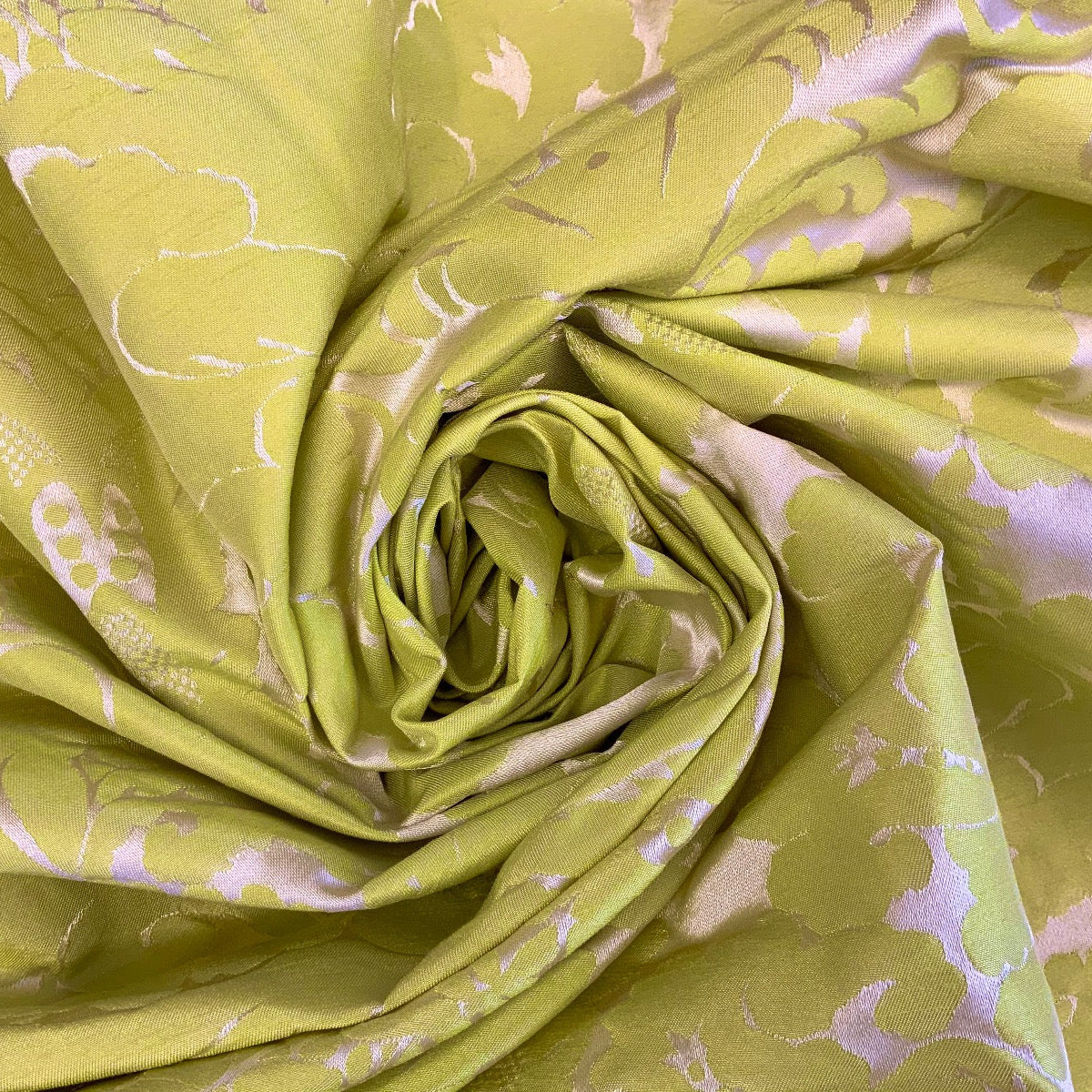 Dutch Damask Lime Silver T451 fabric