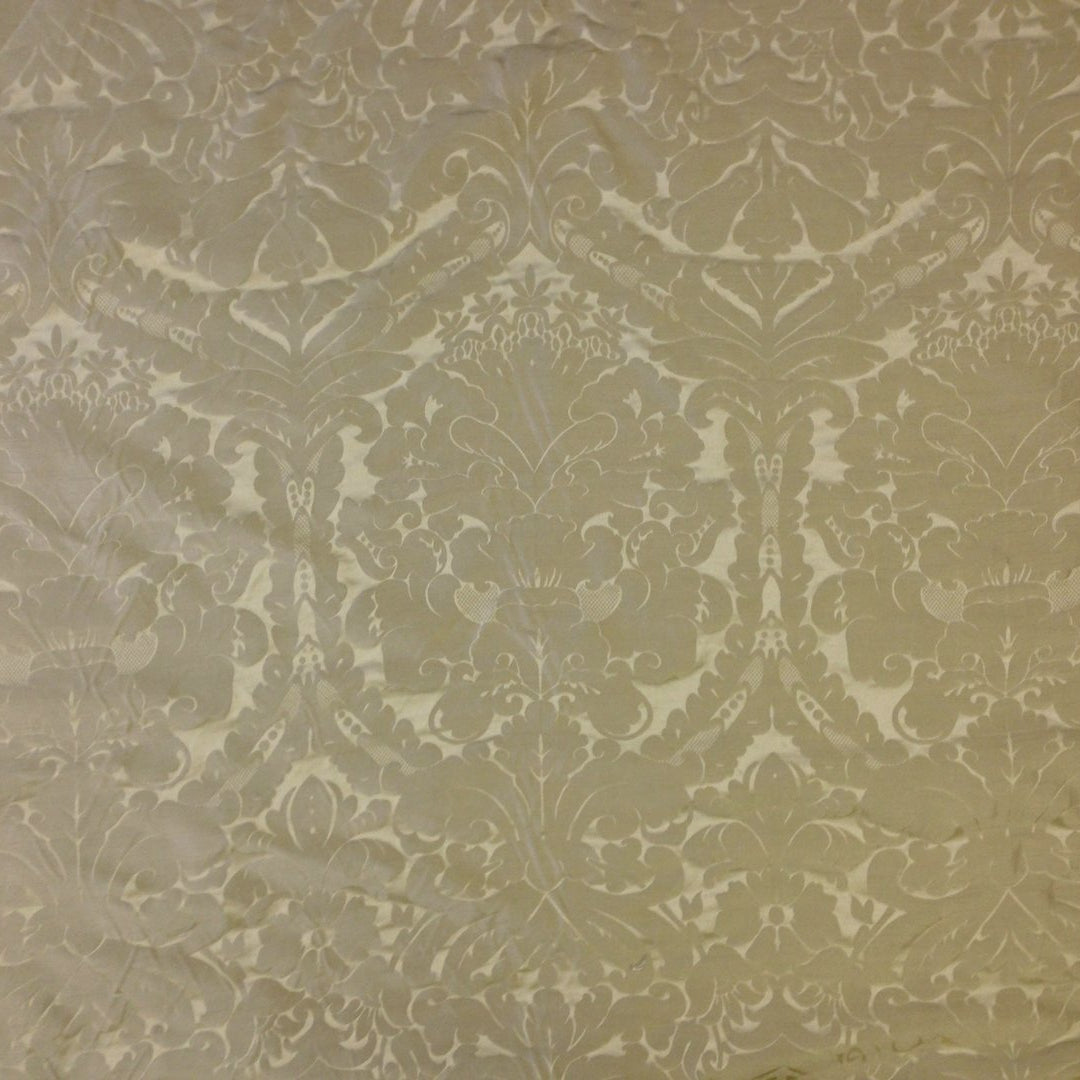 Faux Silk Damask Taupe fabric