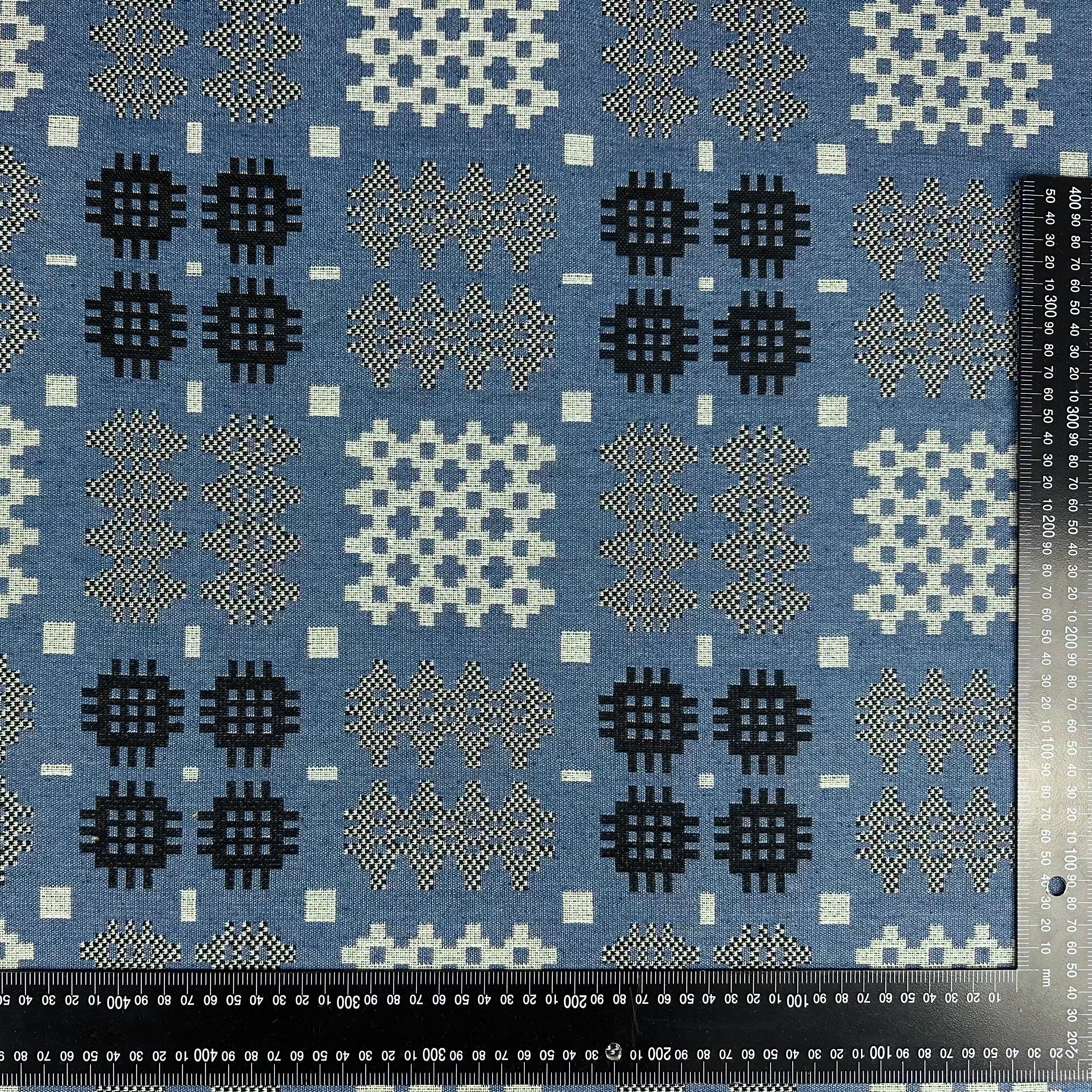 S302 Welsh Blanket Tapestry Tegid Blue