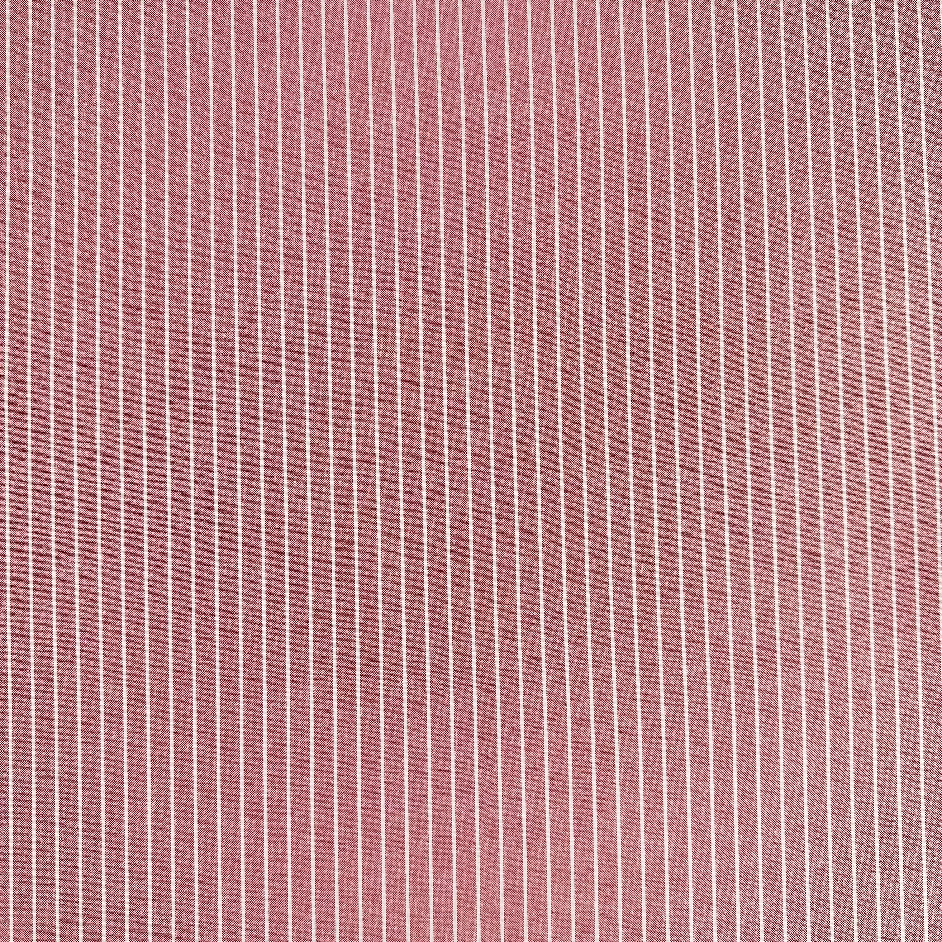 9mm Narrow Linen Stripe Red C851