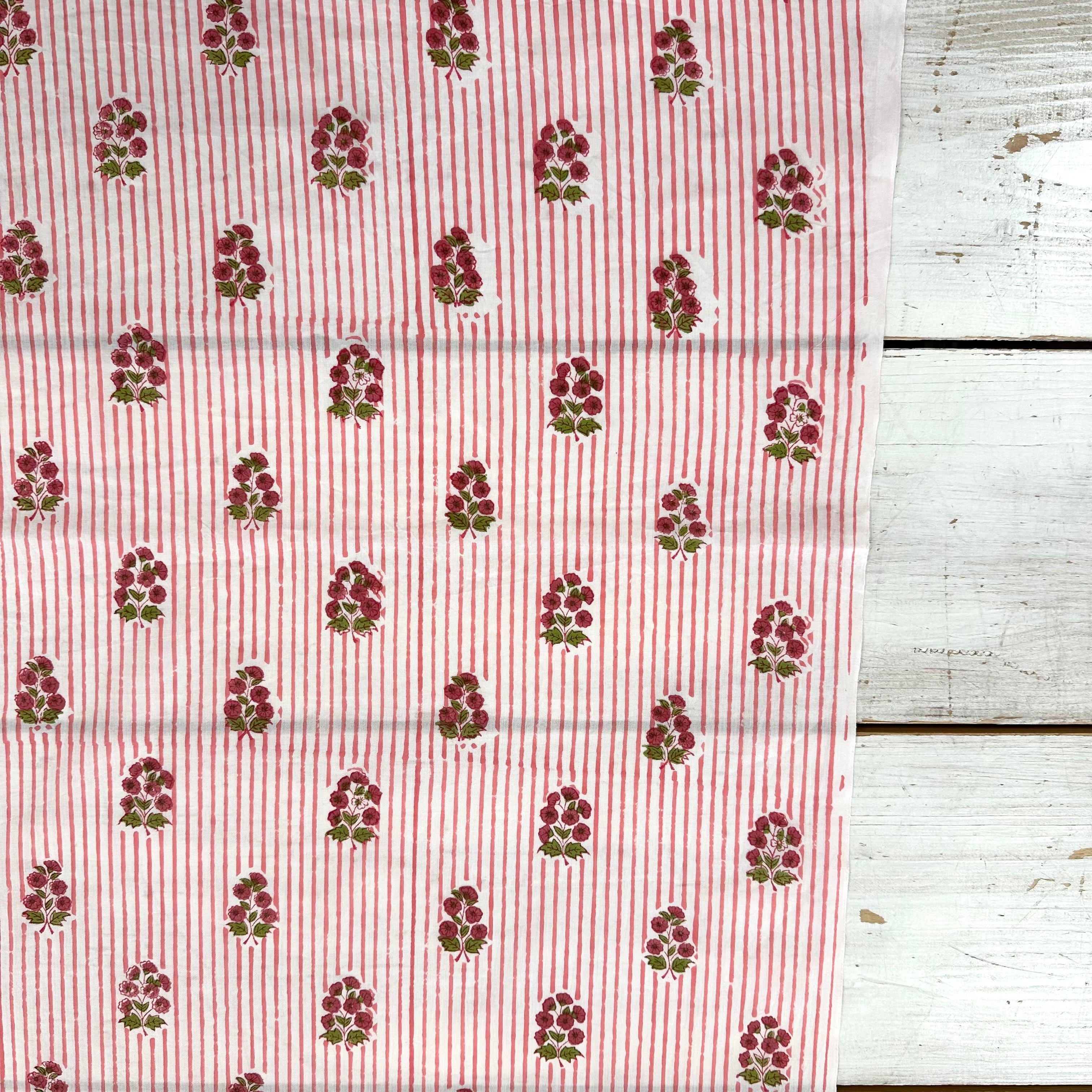 Posy Block Print Pink Tex Ex 2964