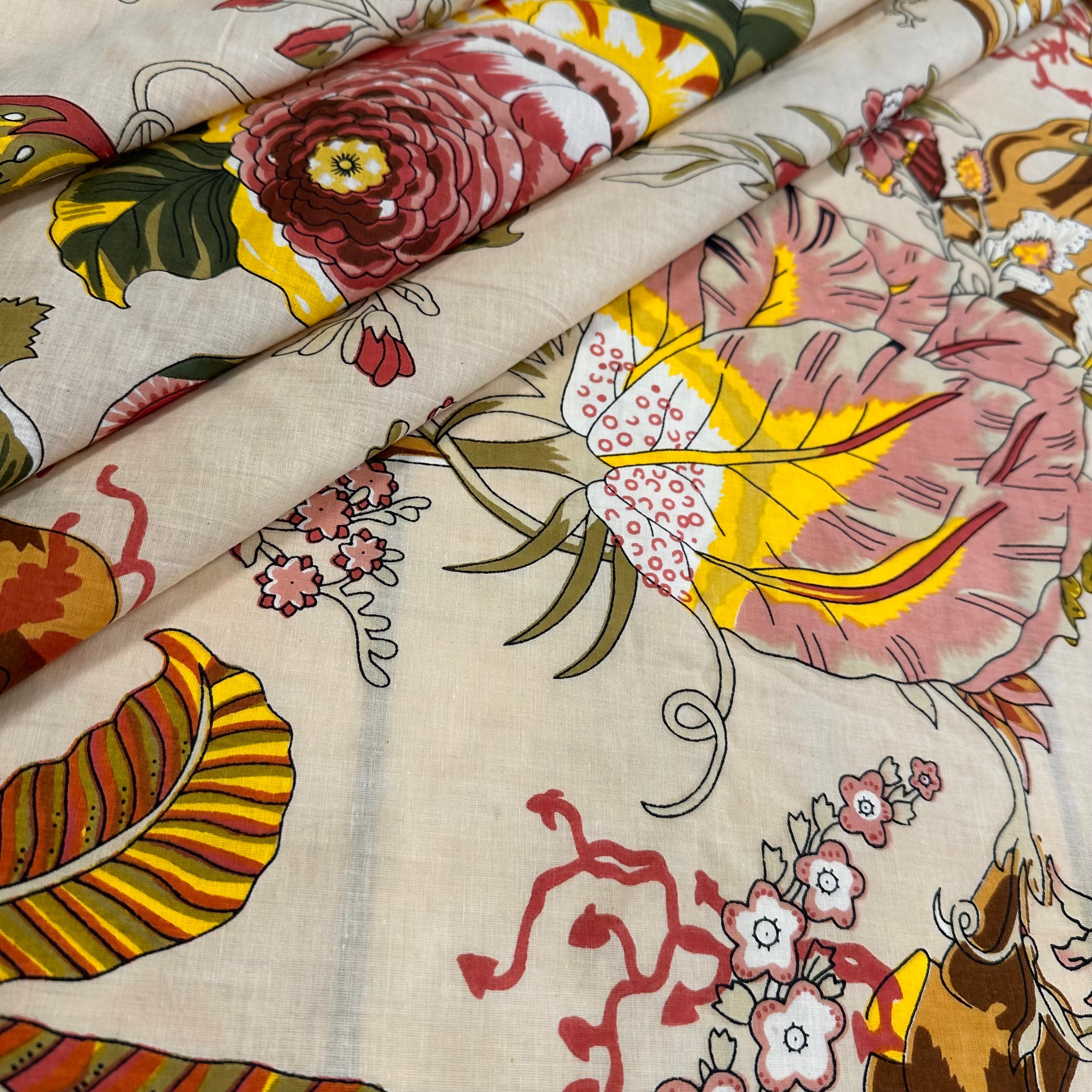 Bold Blooms Indian Print Clay Tex Ex 2998