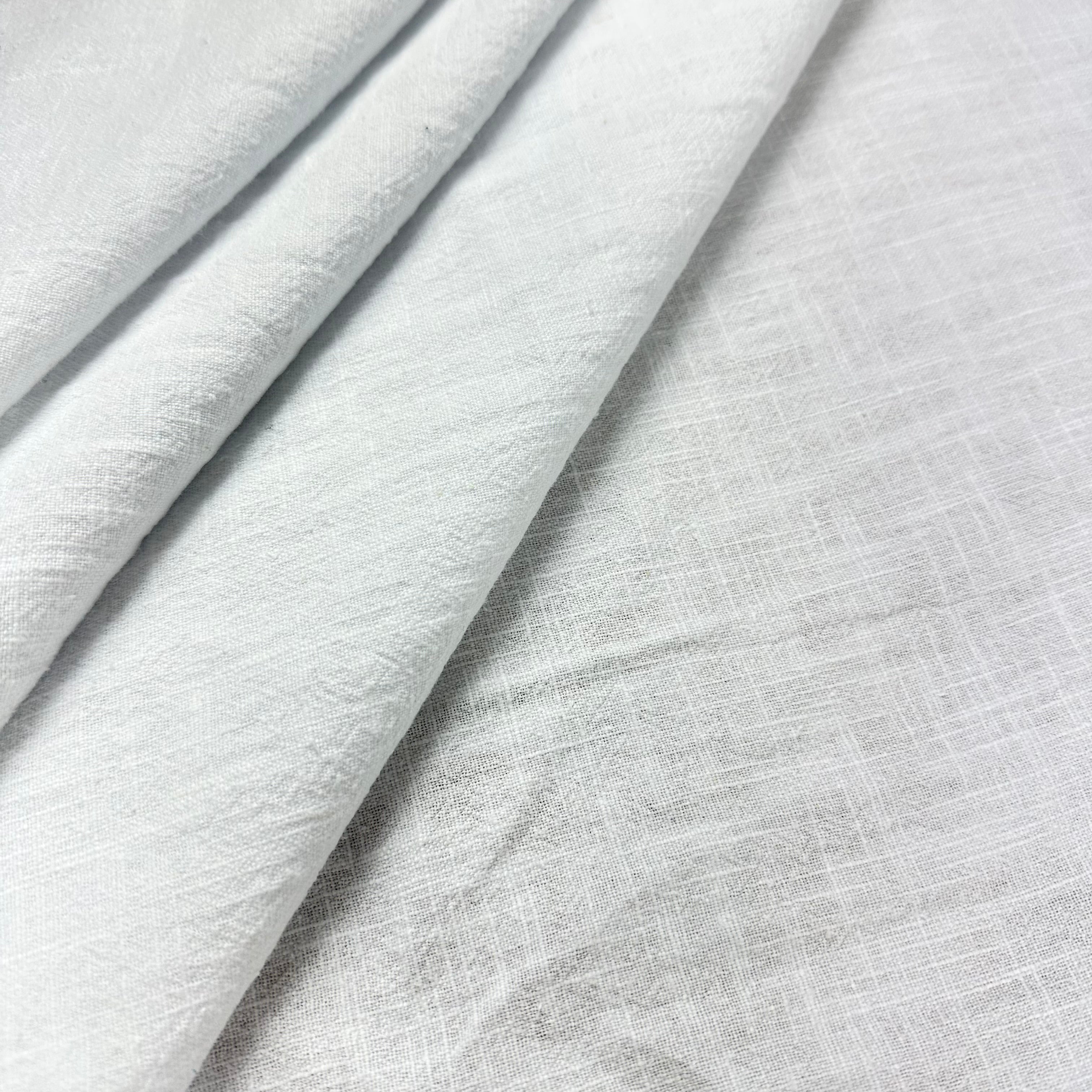 Textured Washed Linen White T562