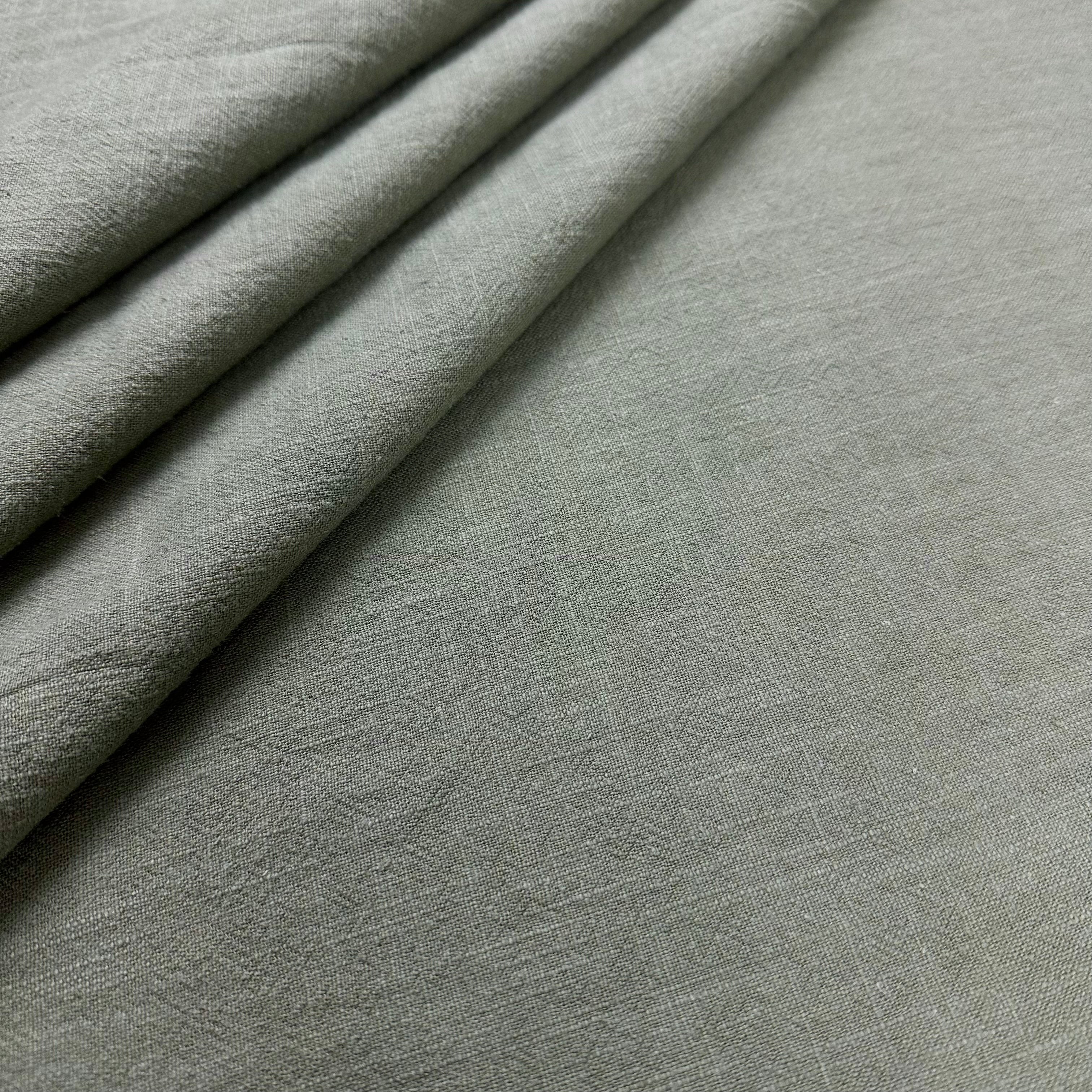 Textured Washed Linen Khaki T563