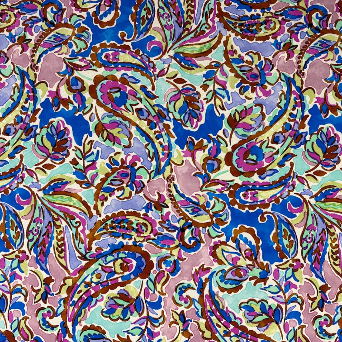 Funky Paisley Viscose Multi dress fabric