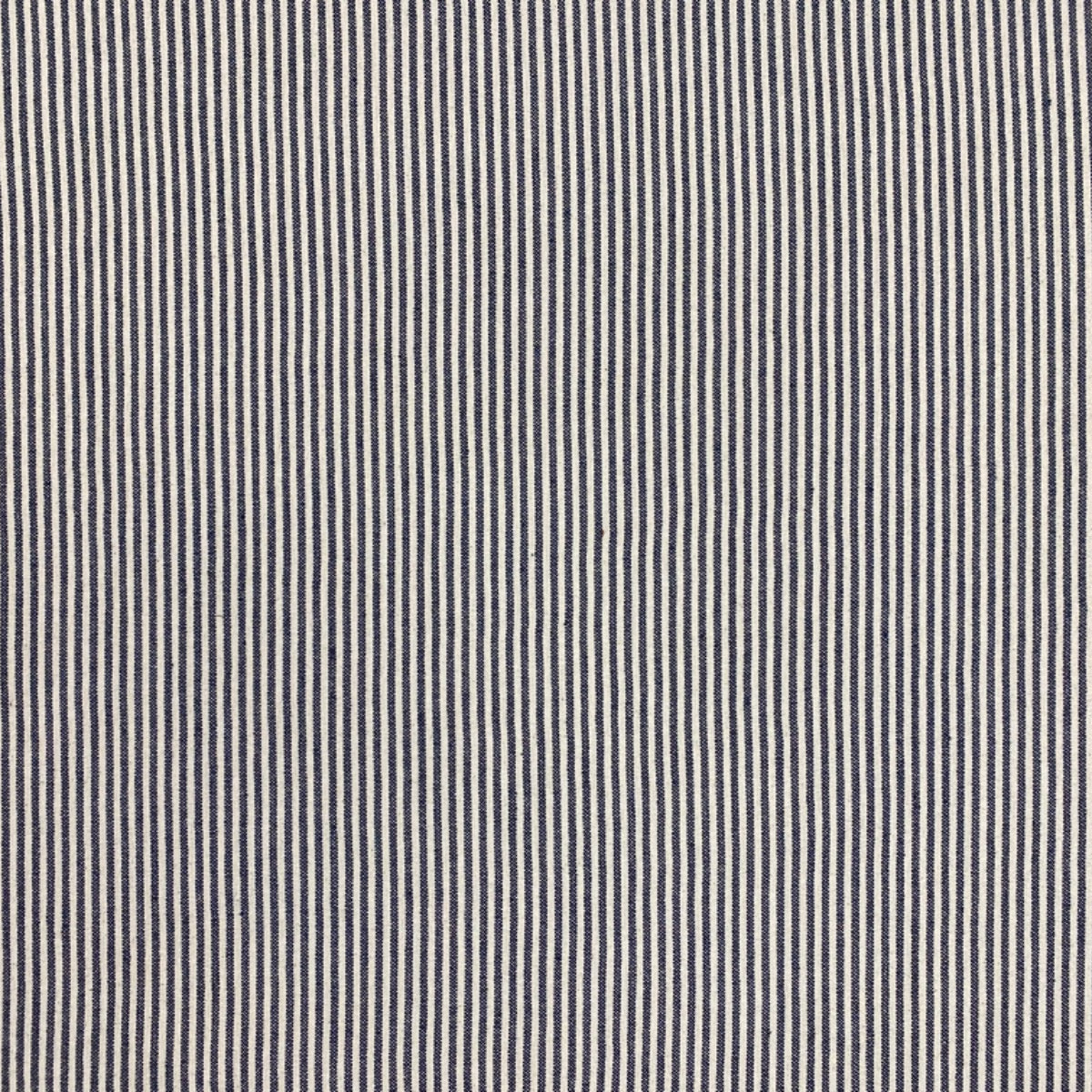 H389 Rustic Pierre Stripe Navy Fabric Swatch