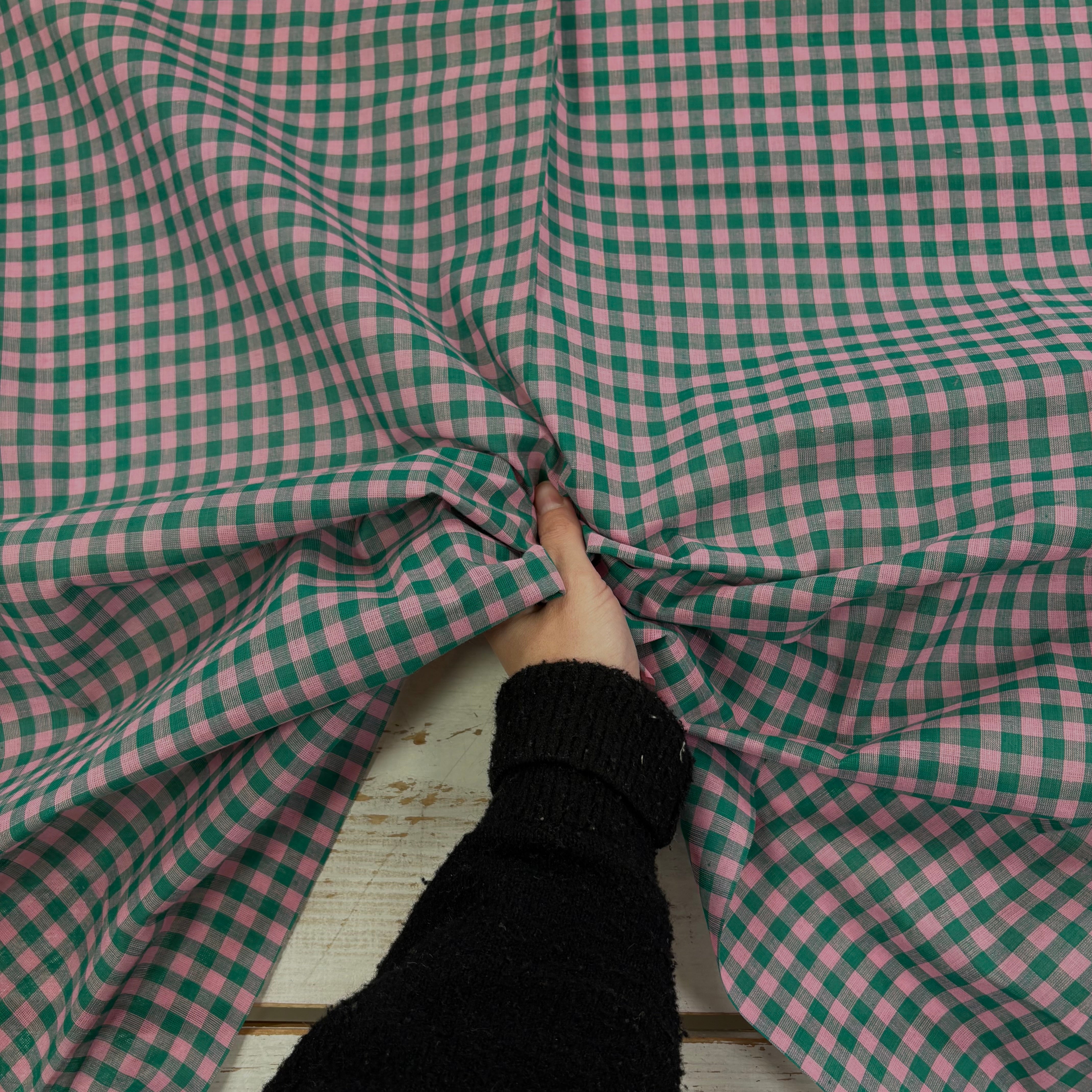 Tutti Frutti Candy Green woven gingham Tex Ex 2984