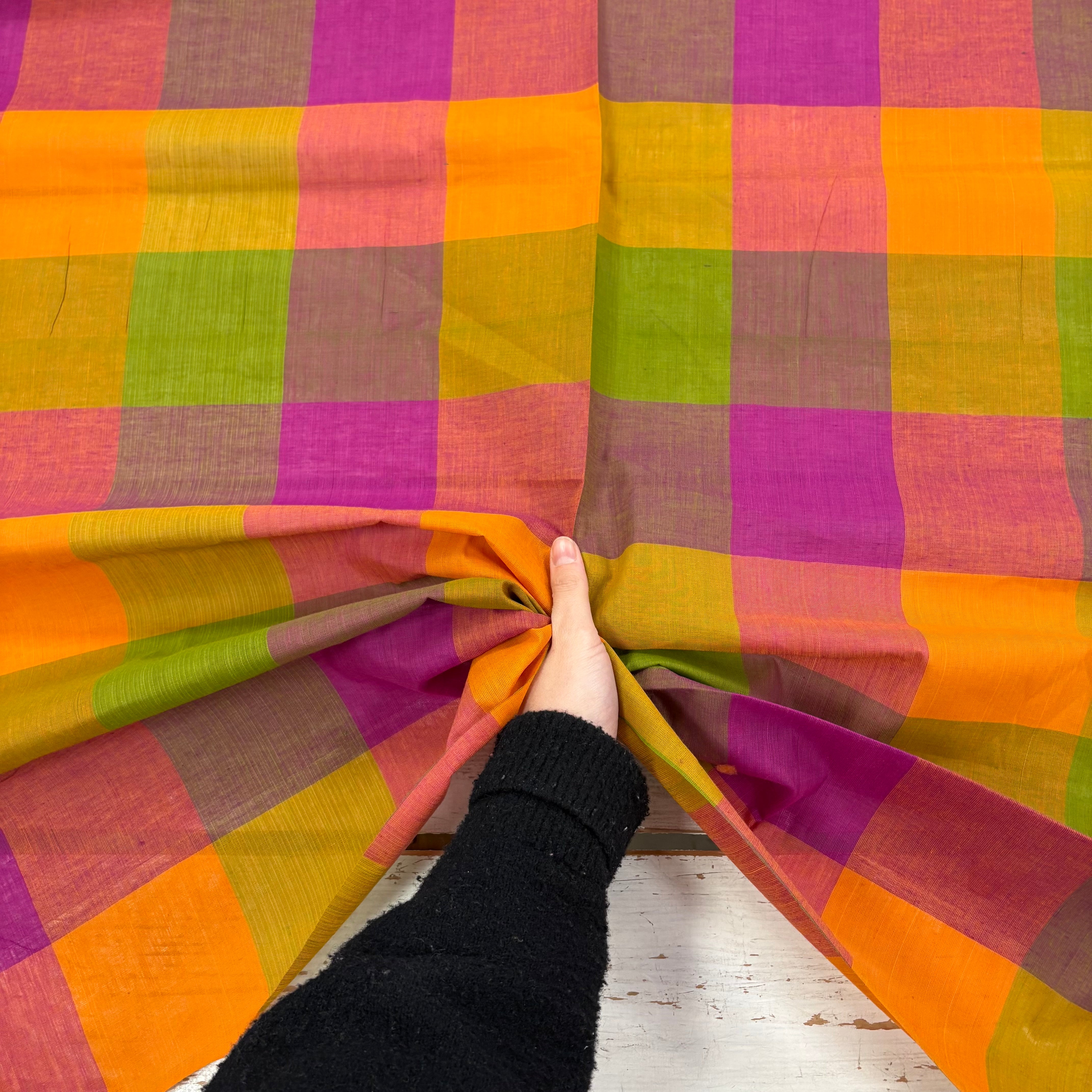 Summer woven jumbo block gingham Tex Ex 2982