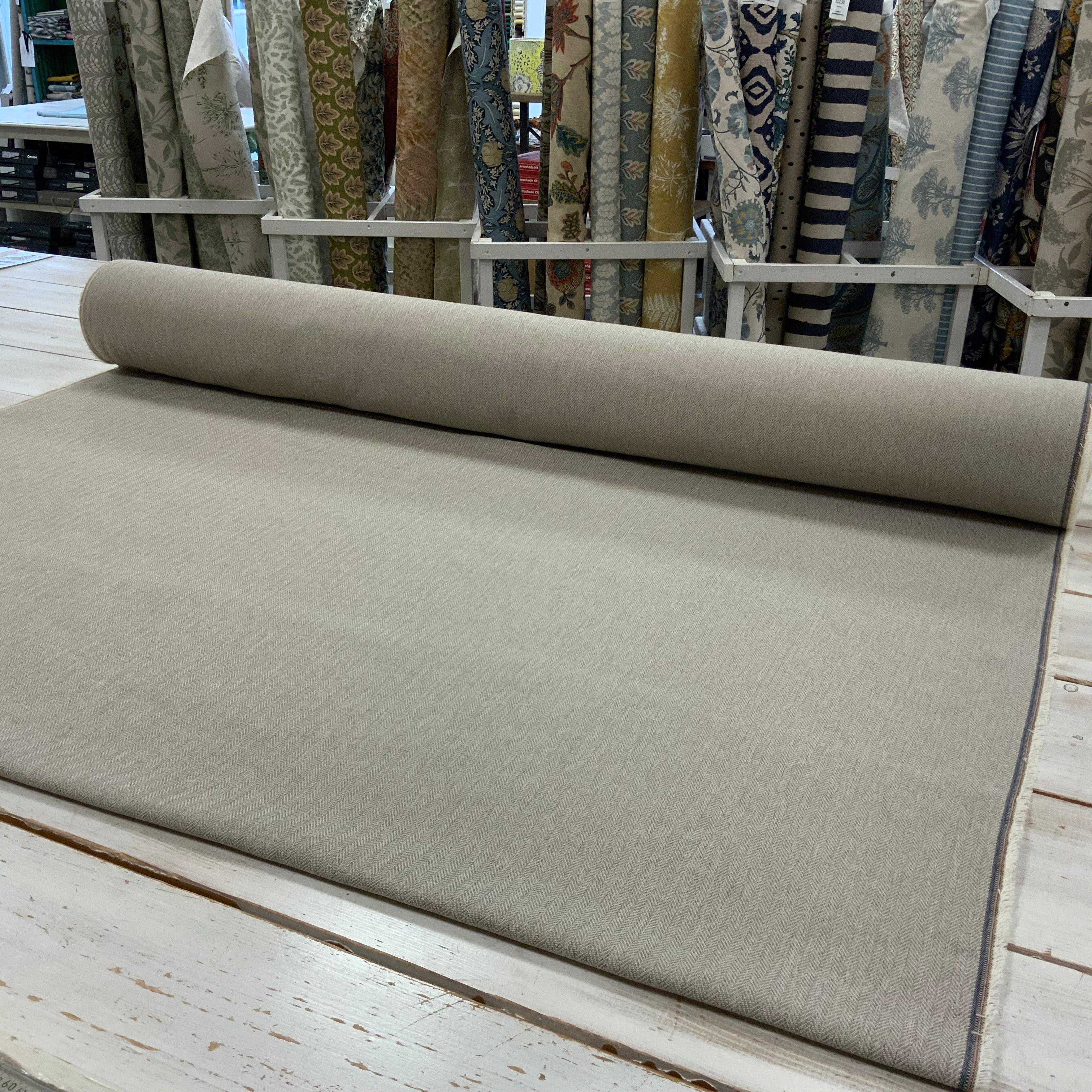 Tex Ex 2928 Bennet wool effect herringbone natural