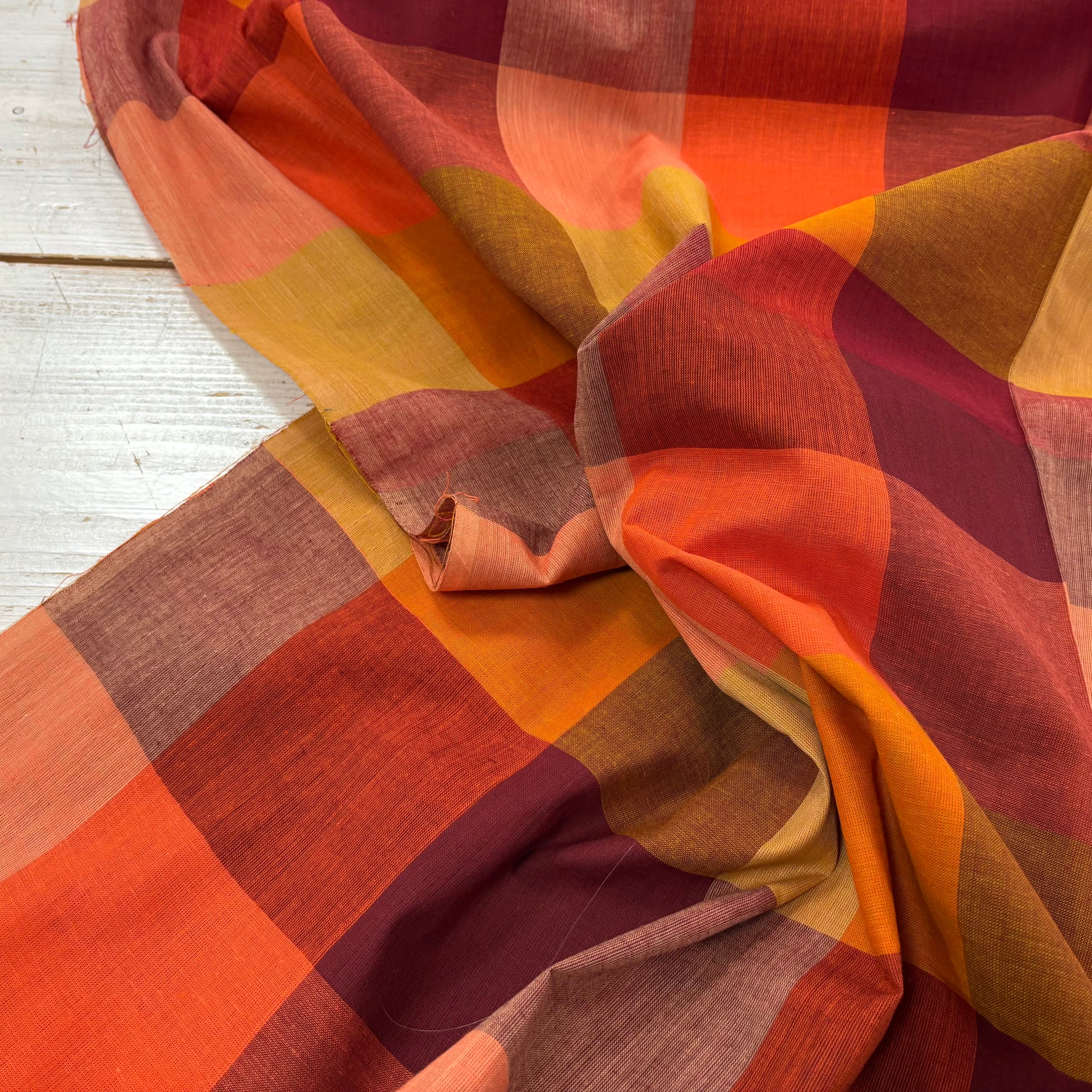 Jumbo woven sunset block gingham Tex Ex 2981