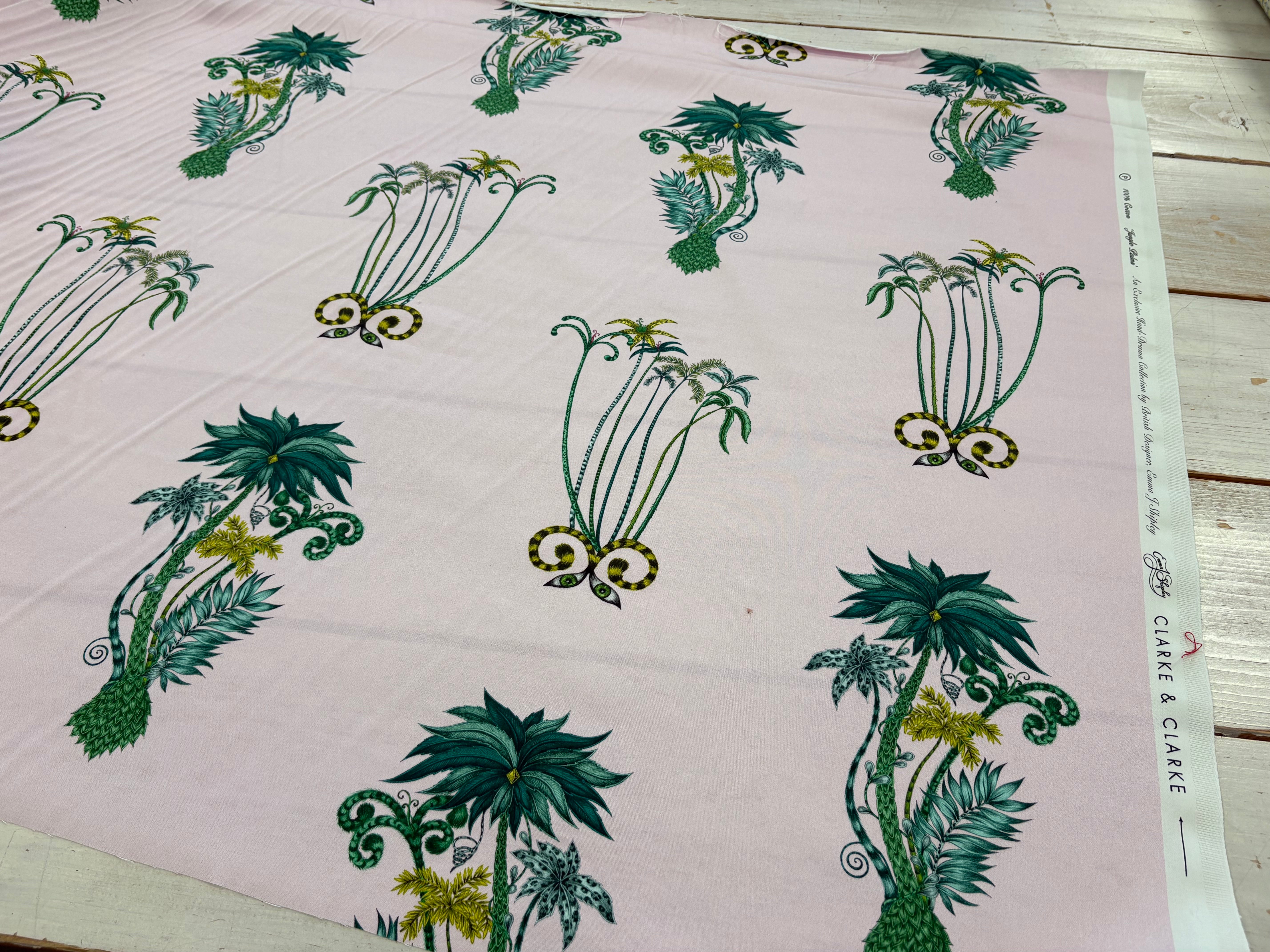 REM 14 - Emma shipley Jungle Palms blush 90cm x 140cm (RRP - £35pm)