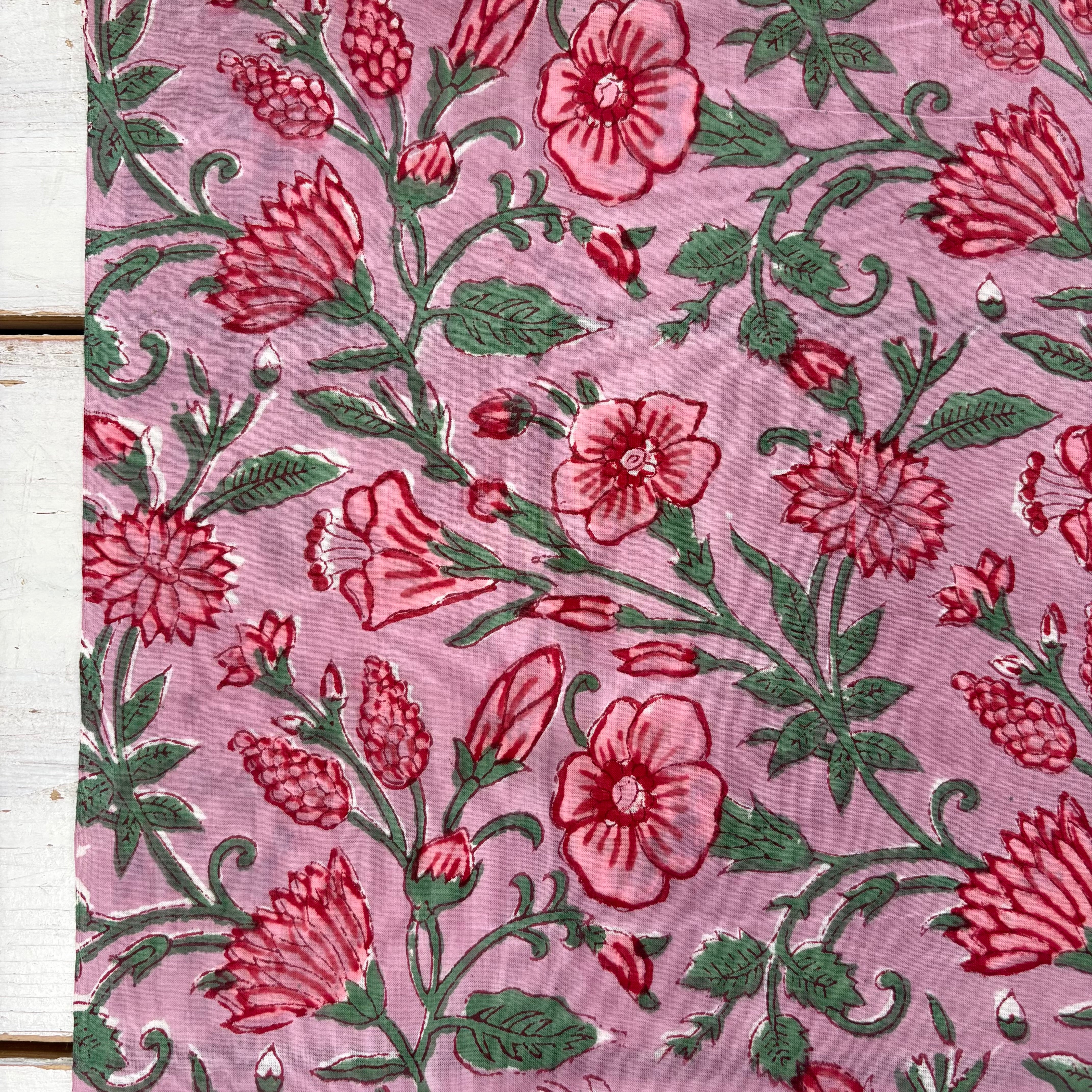 Trailing Flower Block Print Lilac Tex Ex 3025
