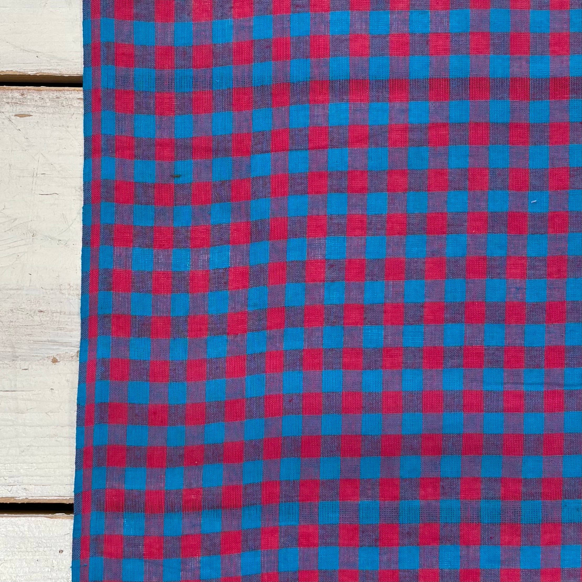 Colour Pop Woven Gingham Turquoise Tex Ex 3027