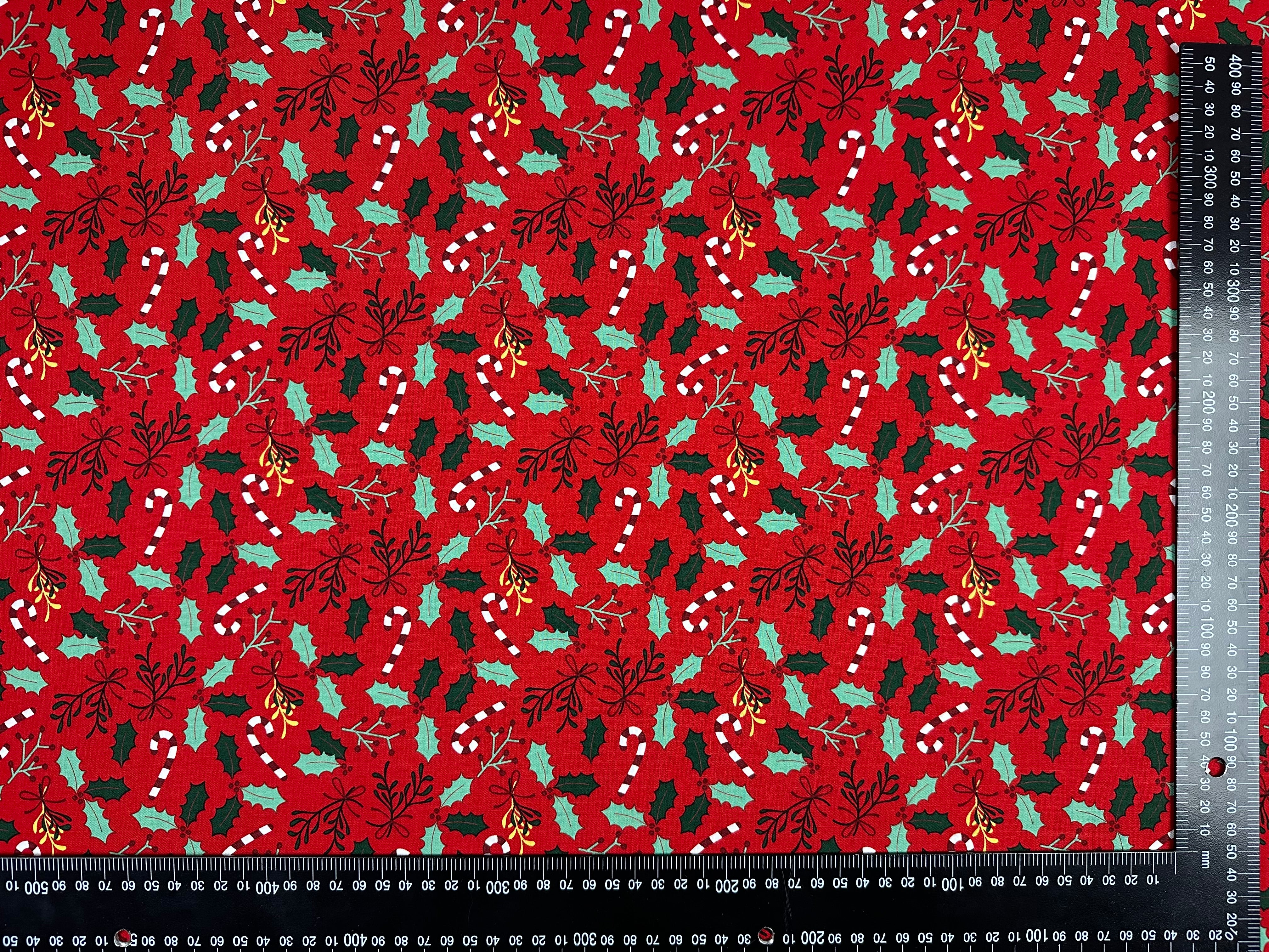 I526 Candy cane and holly