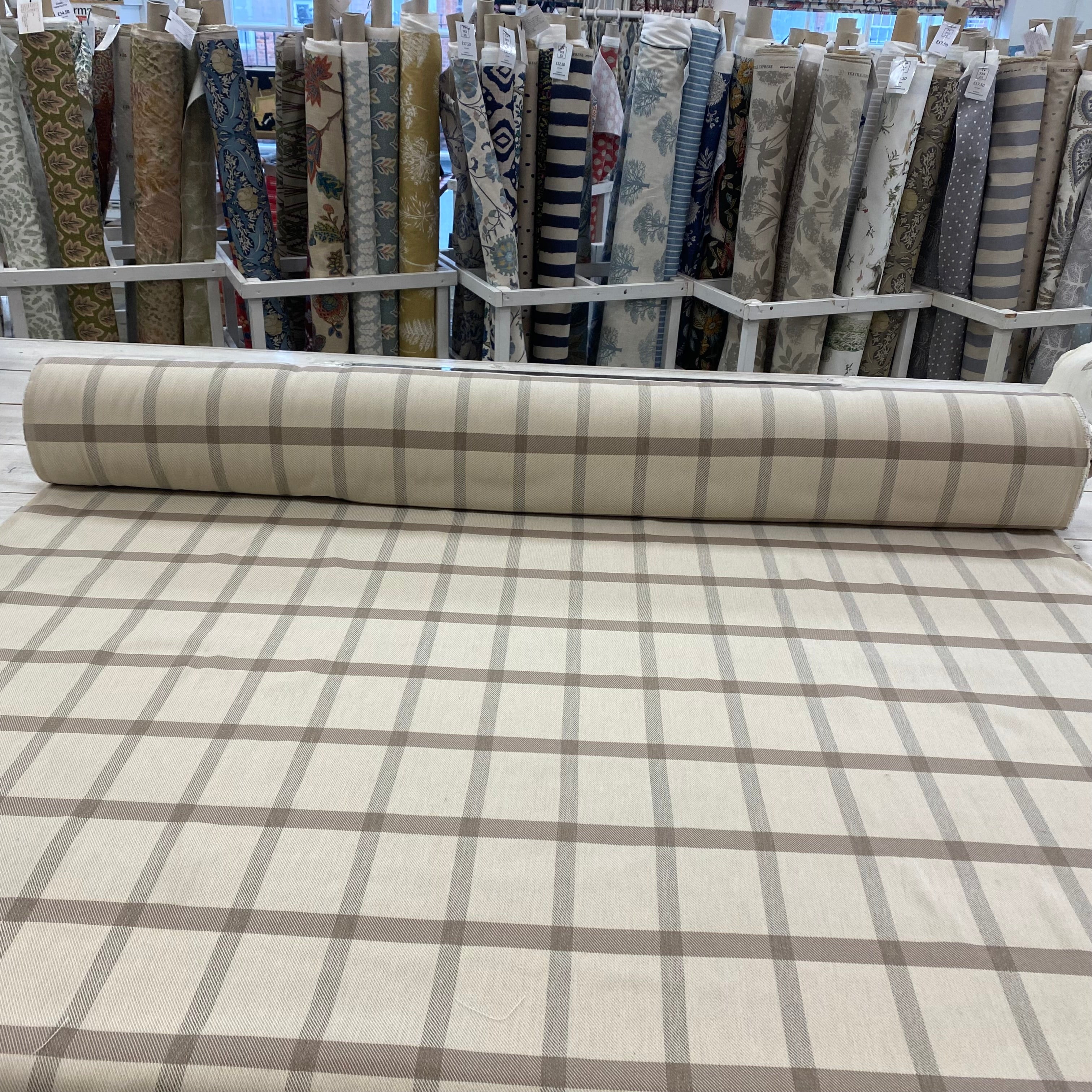 Tex Ex 2930 Ivory Collins wool effect tartan