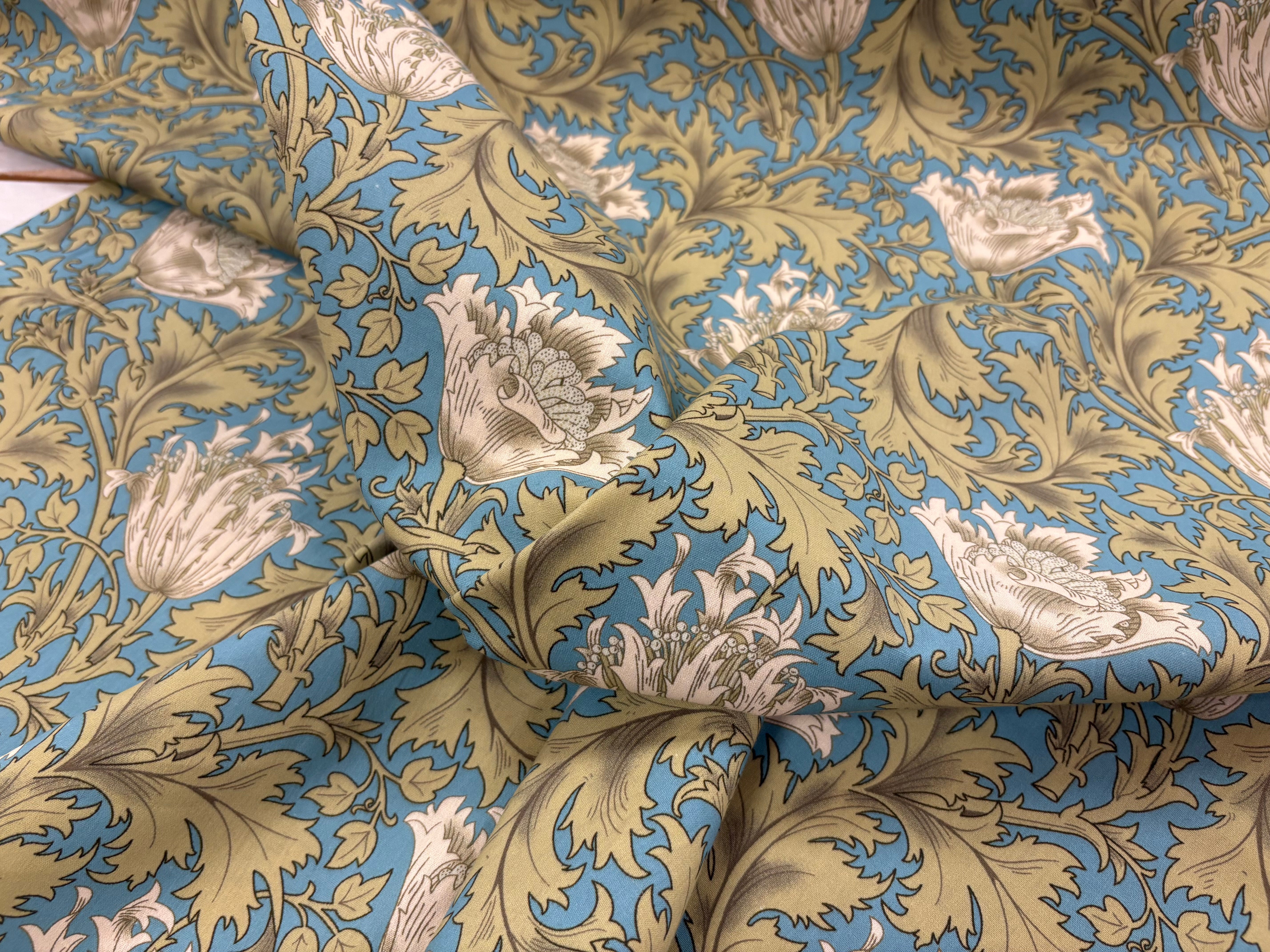 Tex Ex 2931 Sky Blue Arts and crafts Lilly Cotton lawn