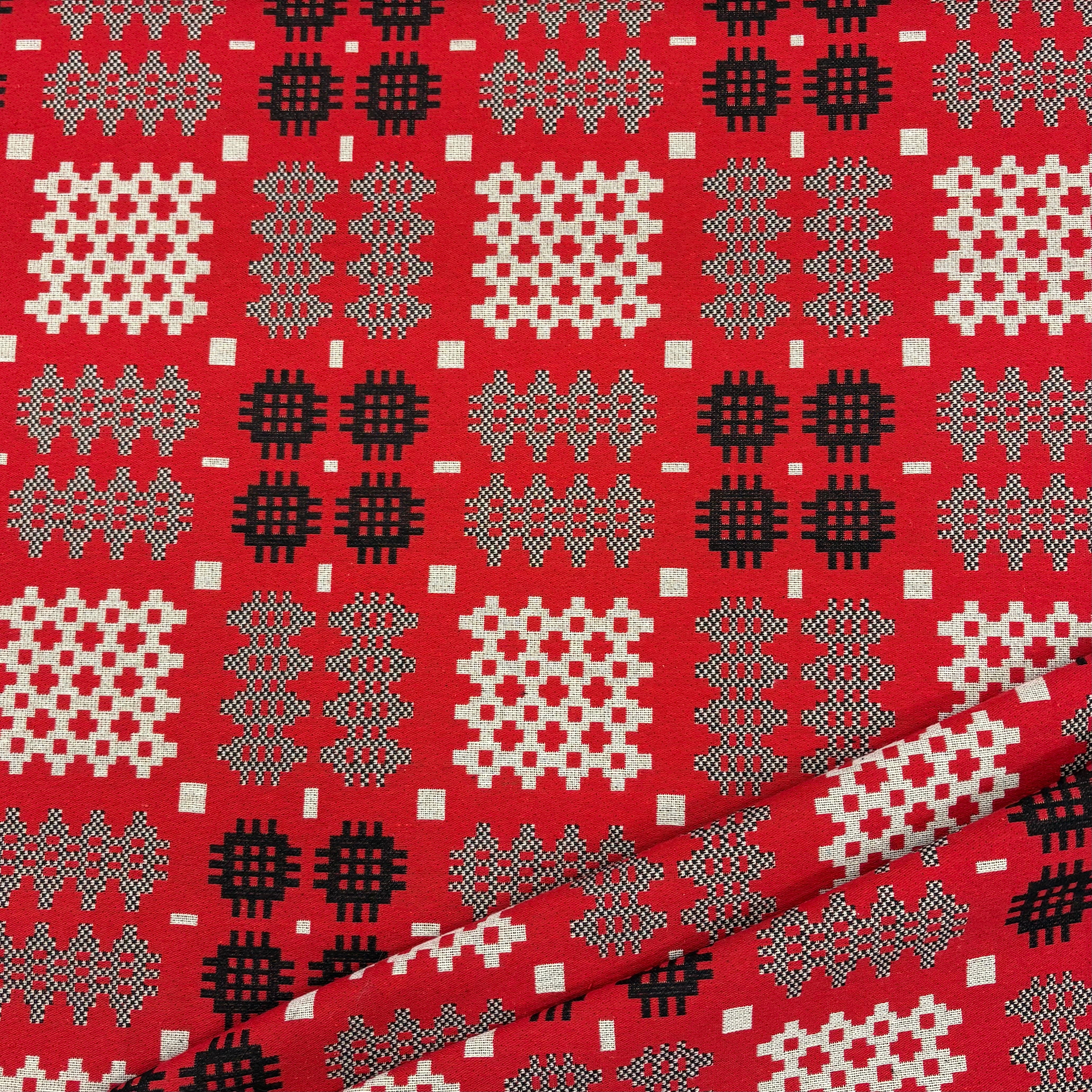 S301 Welsh Blanket Tapestry Dragon Red