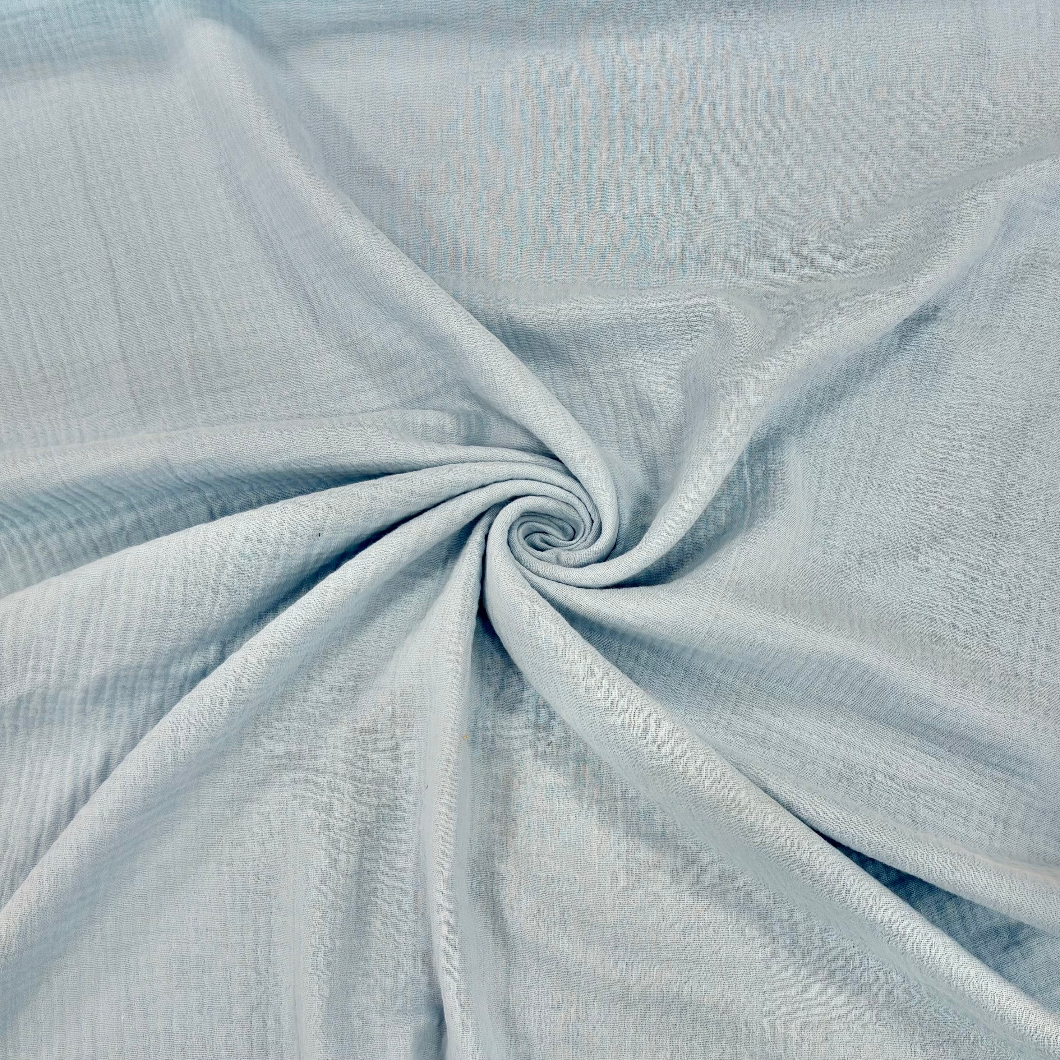 C849 Muslin Double Cloth Crinkle Blue