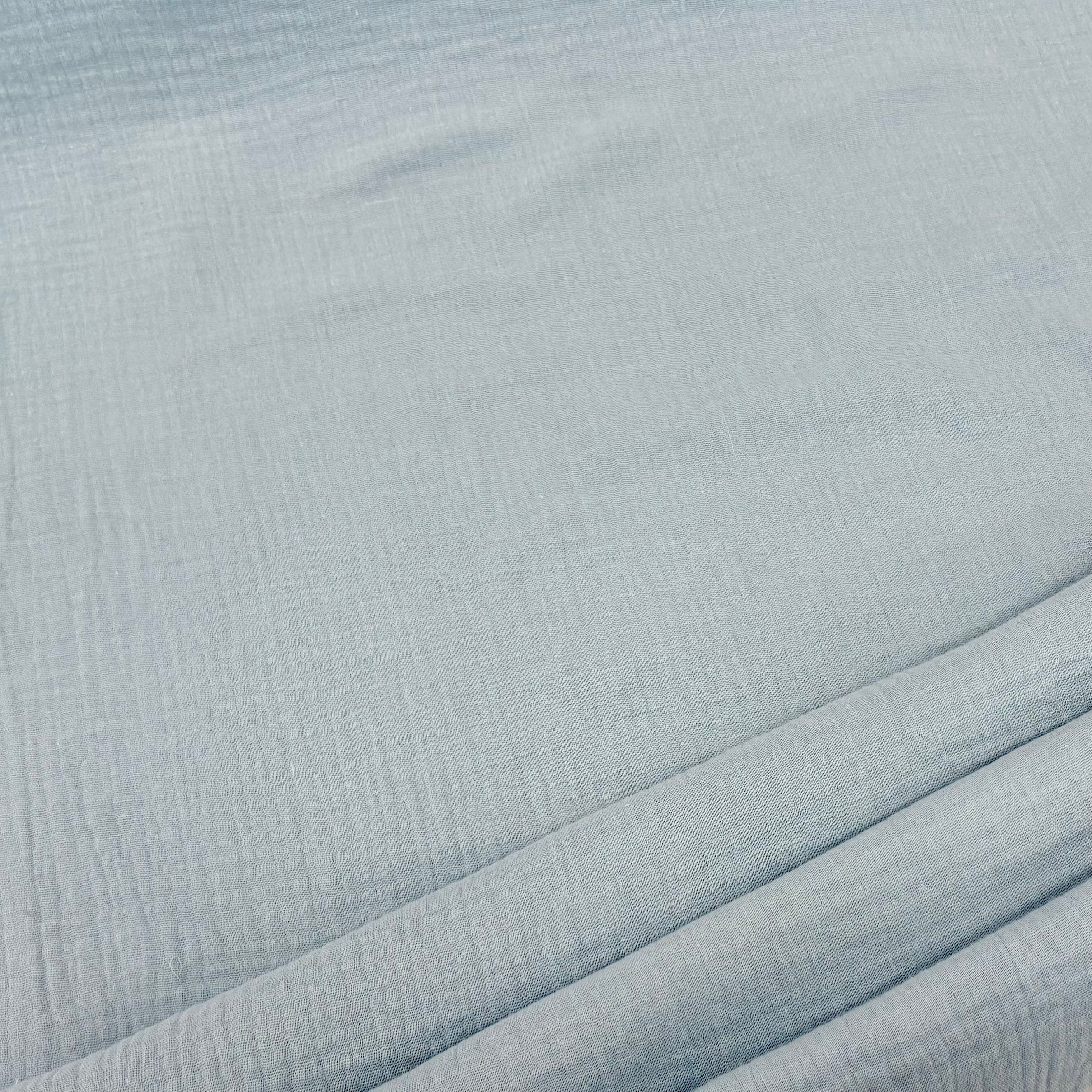 C849 Muslin Double Cloth Crinkle Blue