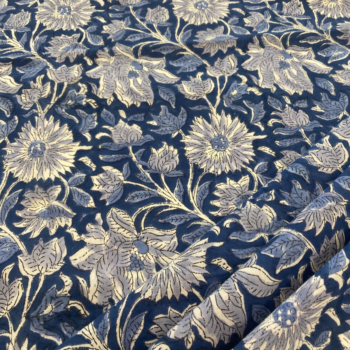 Indian Ocean Floral block print Tex ex 2909 Fabric Swatch