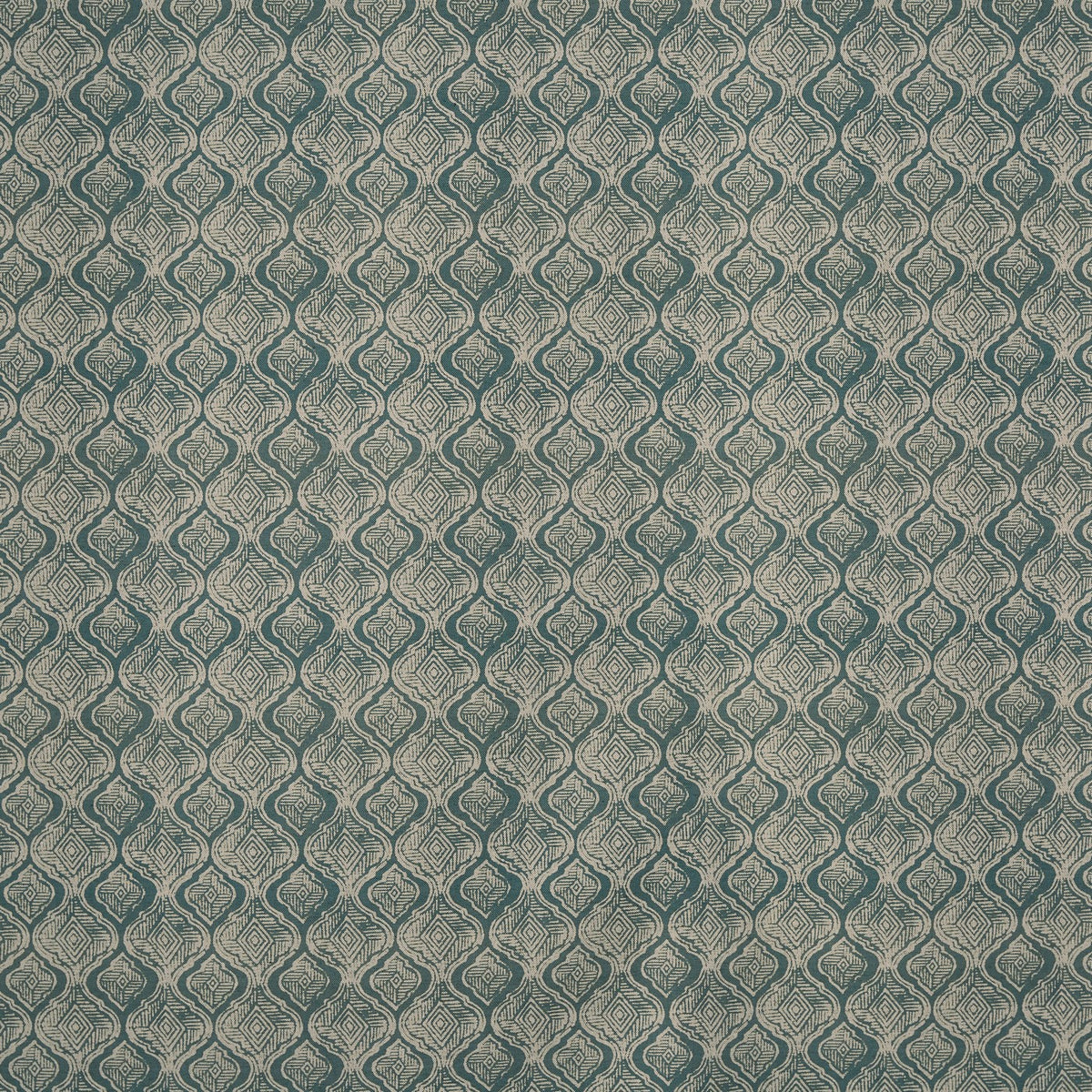 Prestigious Textiles Ragley Sky trellis cotton linen fabric from the Greenhouse collection