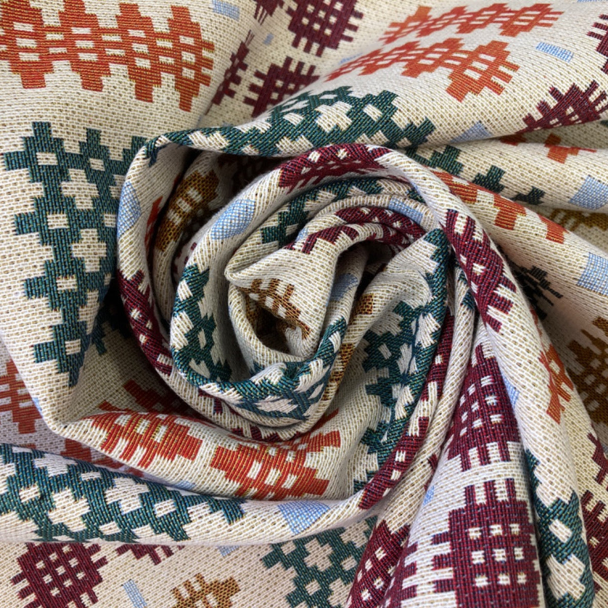 R57 Welsh Blanket Tapestry Multi Fabric Gathered