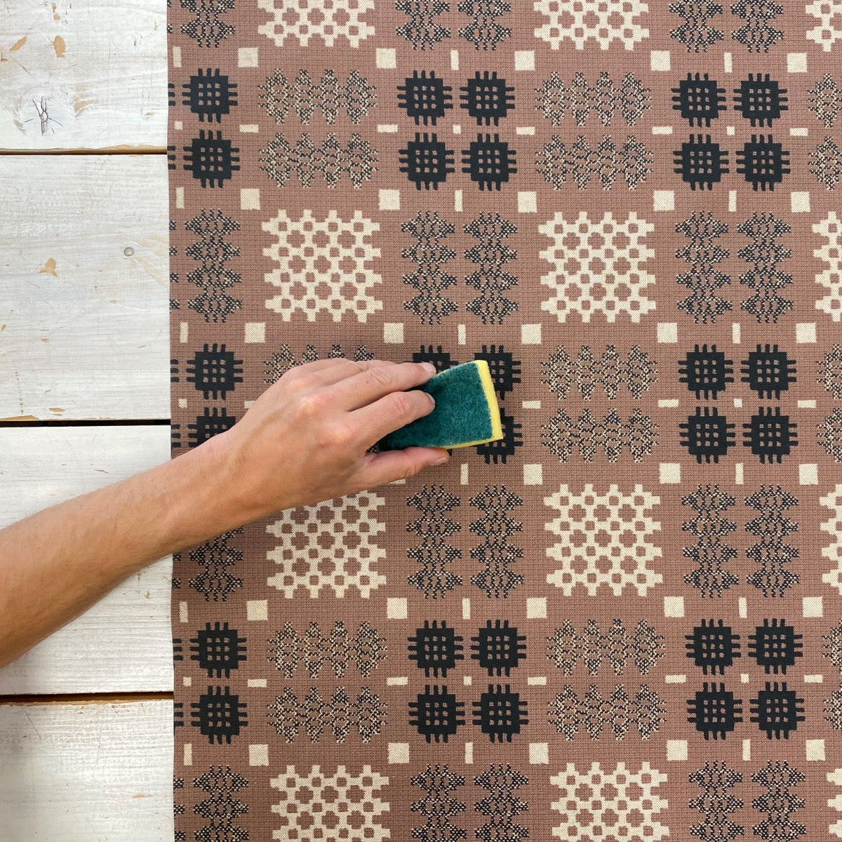 S106 Welsh Blanket Oilcloth Rose Wipeable Tablecloth Fabric