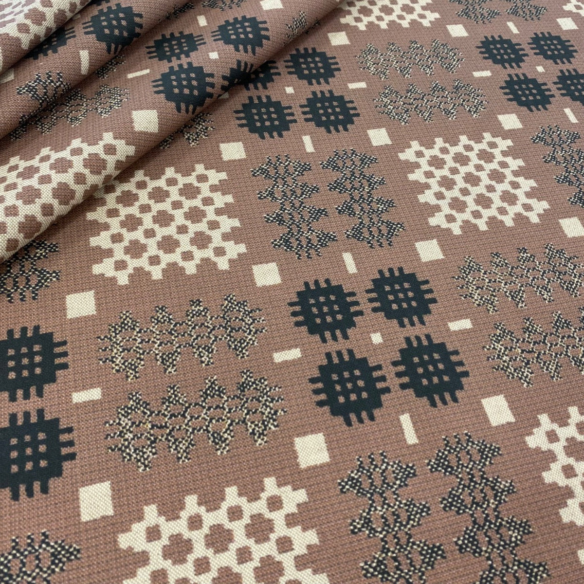 S106 Welsh Blanket Oilcloth Rose Wipeable Tablecloth Fabric Folded