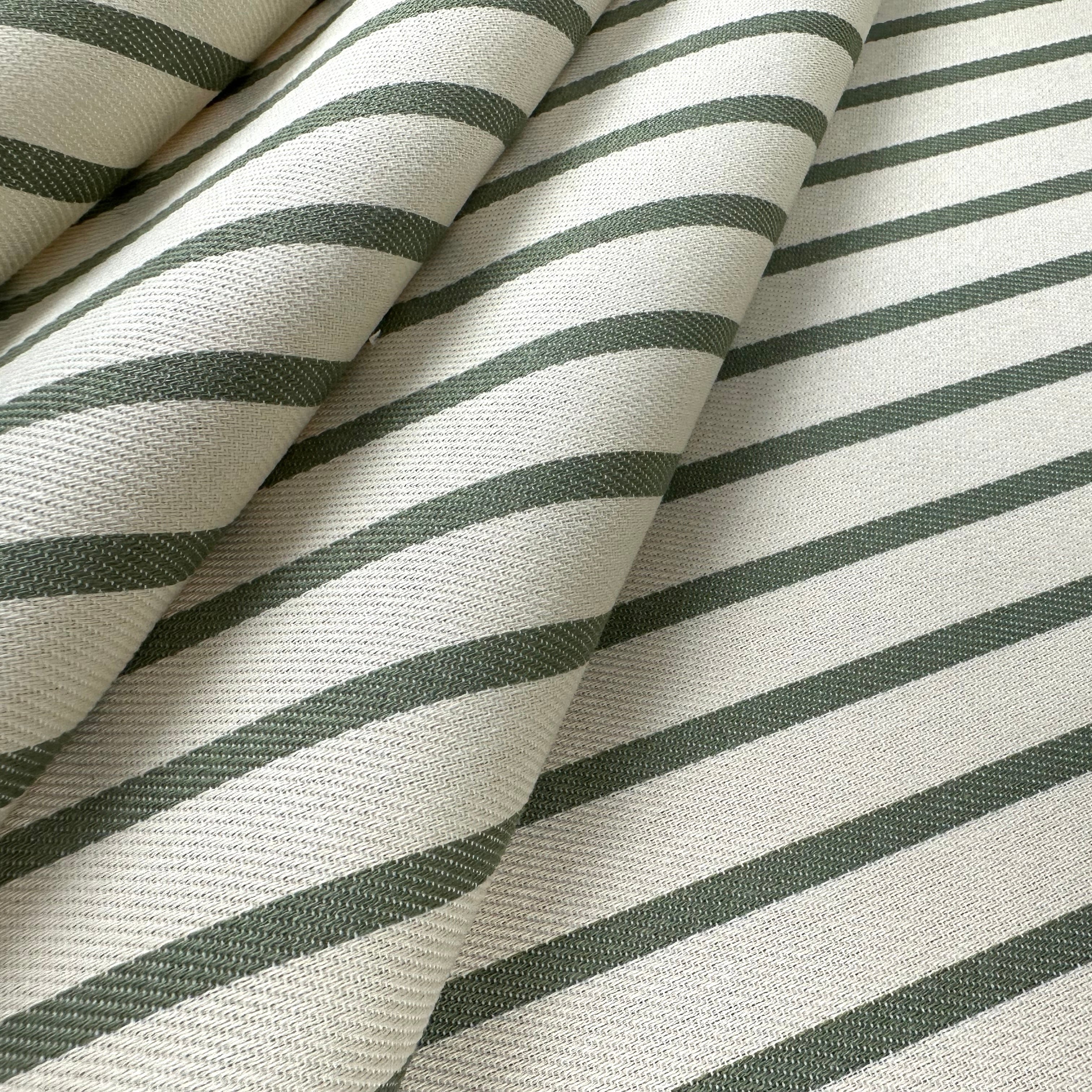 S291 Stain Resistant Stripe Forest Fabric Folded