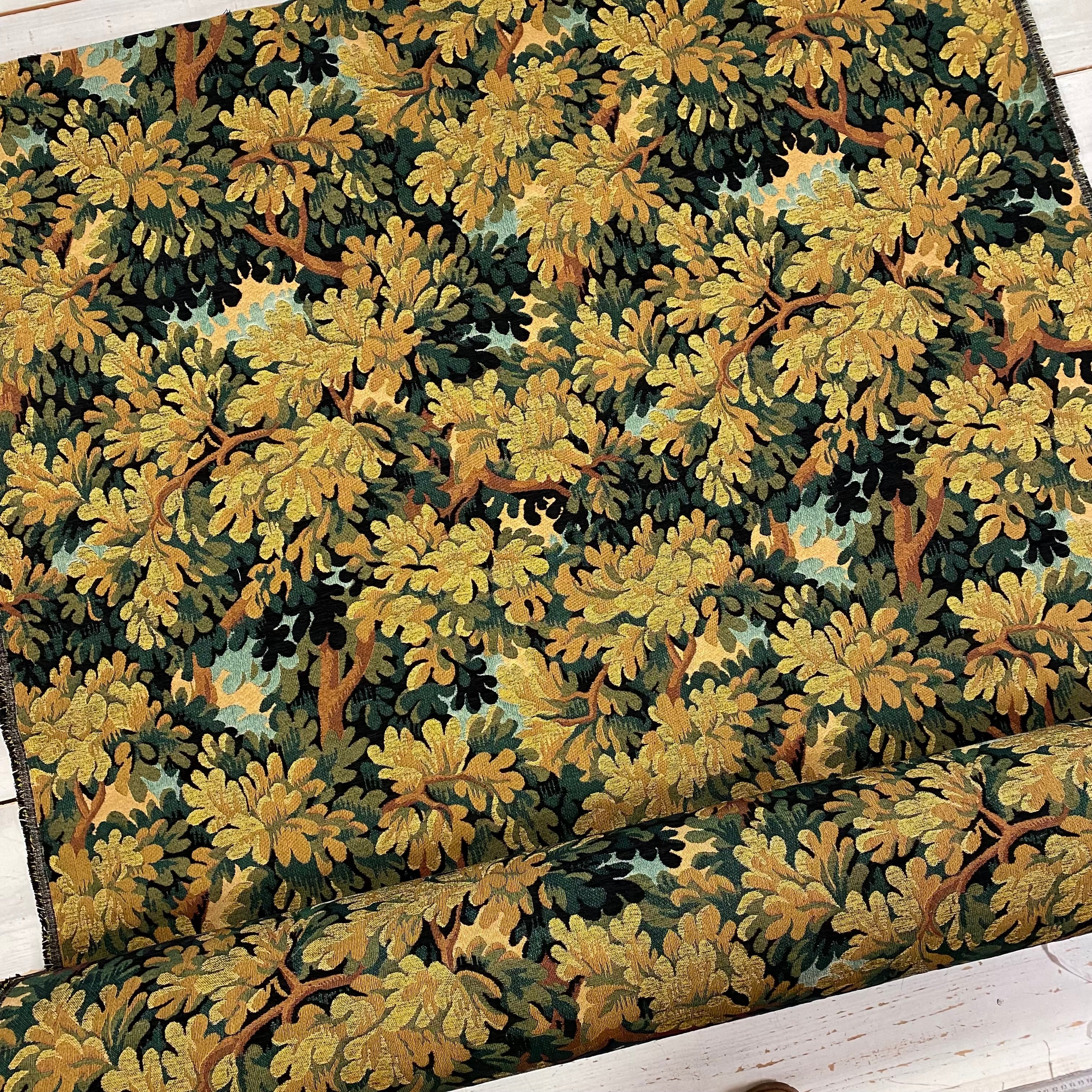S298 Trees Chenille Tapestry Forest Full Width