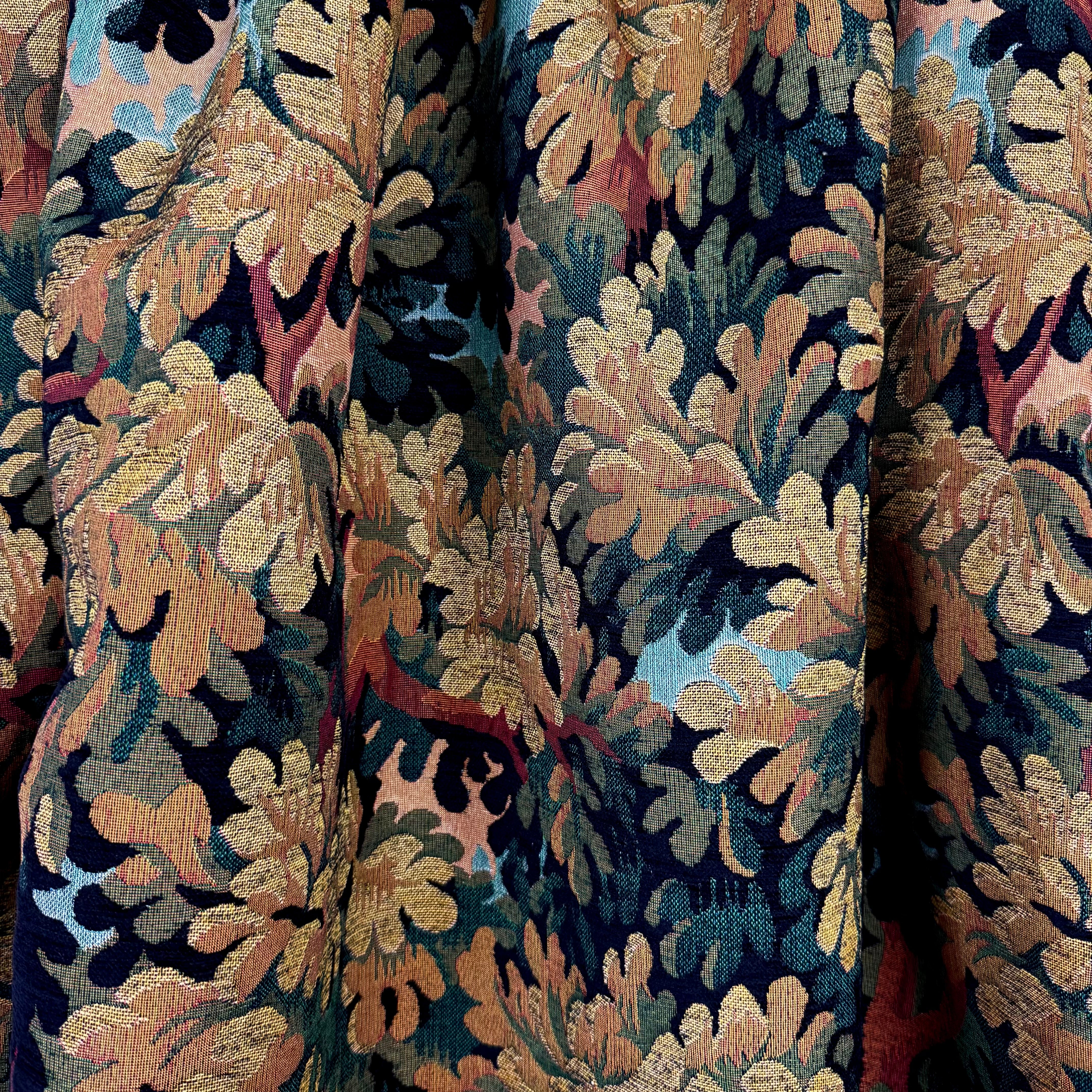 S298 Trees Chenille Tapestry Forest Fabric gathered