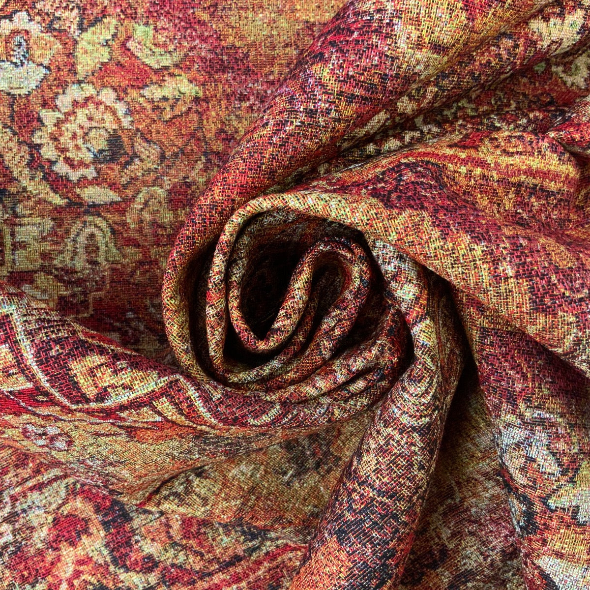 T446 Moroccan Bazaar Tapestry Rust Gathered