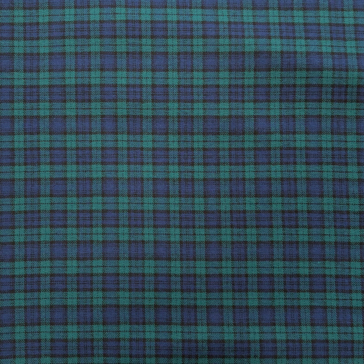T575 Brushed Cotton Tartan Navy Fabric Swatch