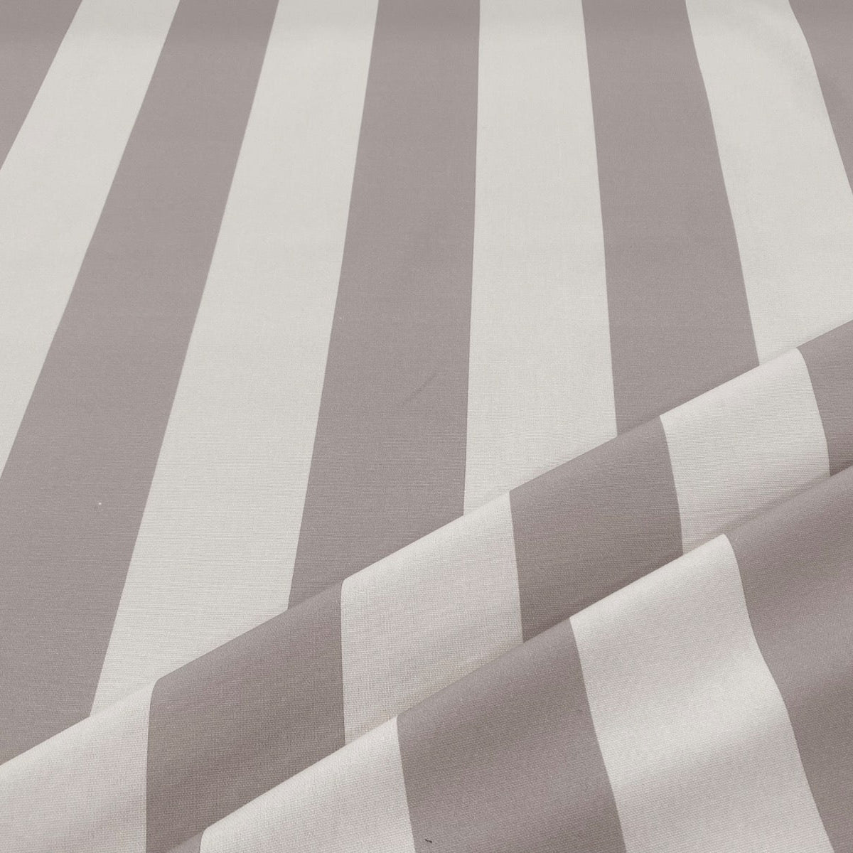 Bold Stripe Fabric In Taupe