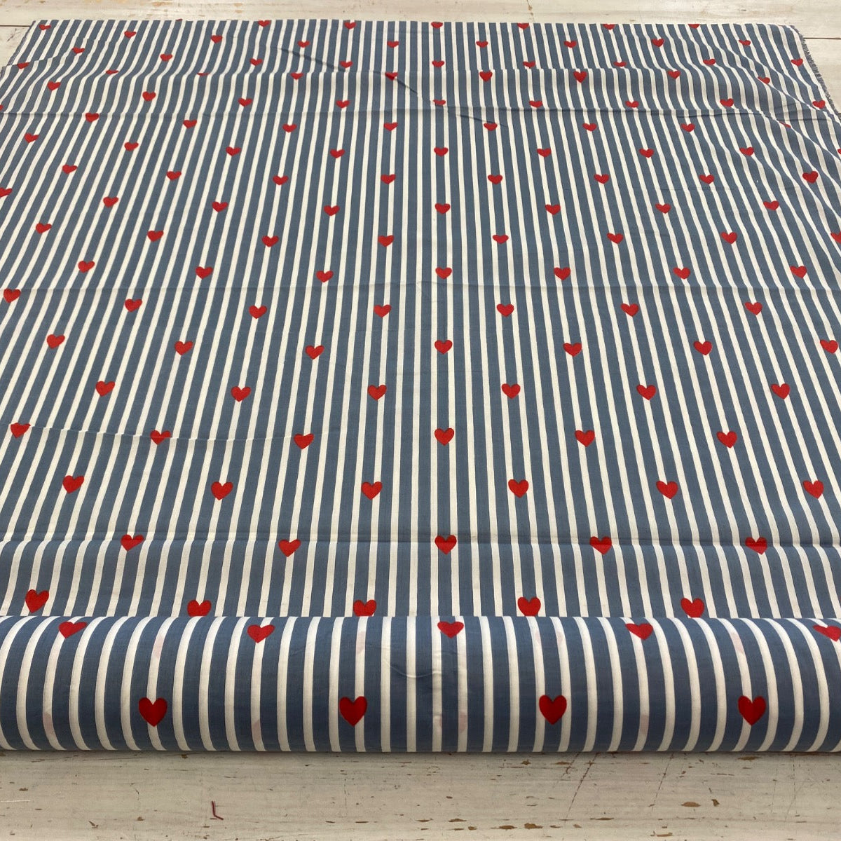 The Heart Stripe Indian Print Tex Ex 2917 Fabric Full Width