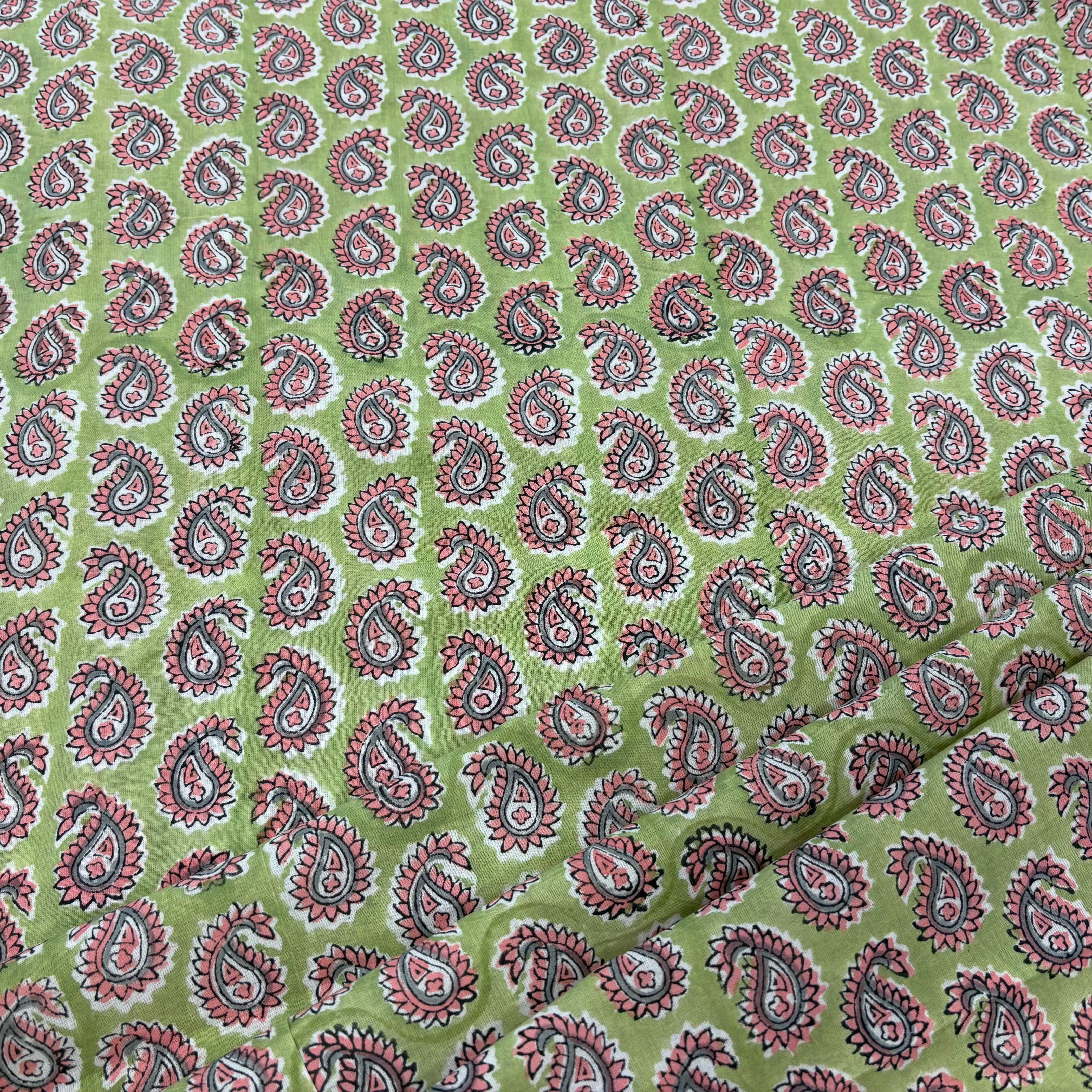 Varanasi Paisley Block Print Tex Ex 2946 Fabric Swatch