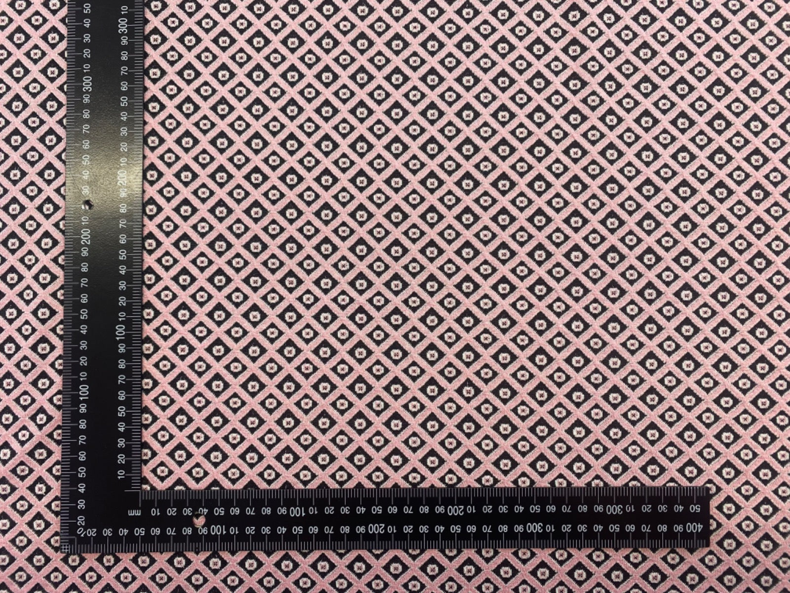 Didy Tiles Ponte Jersey Pink Black U276