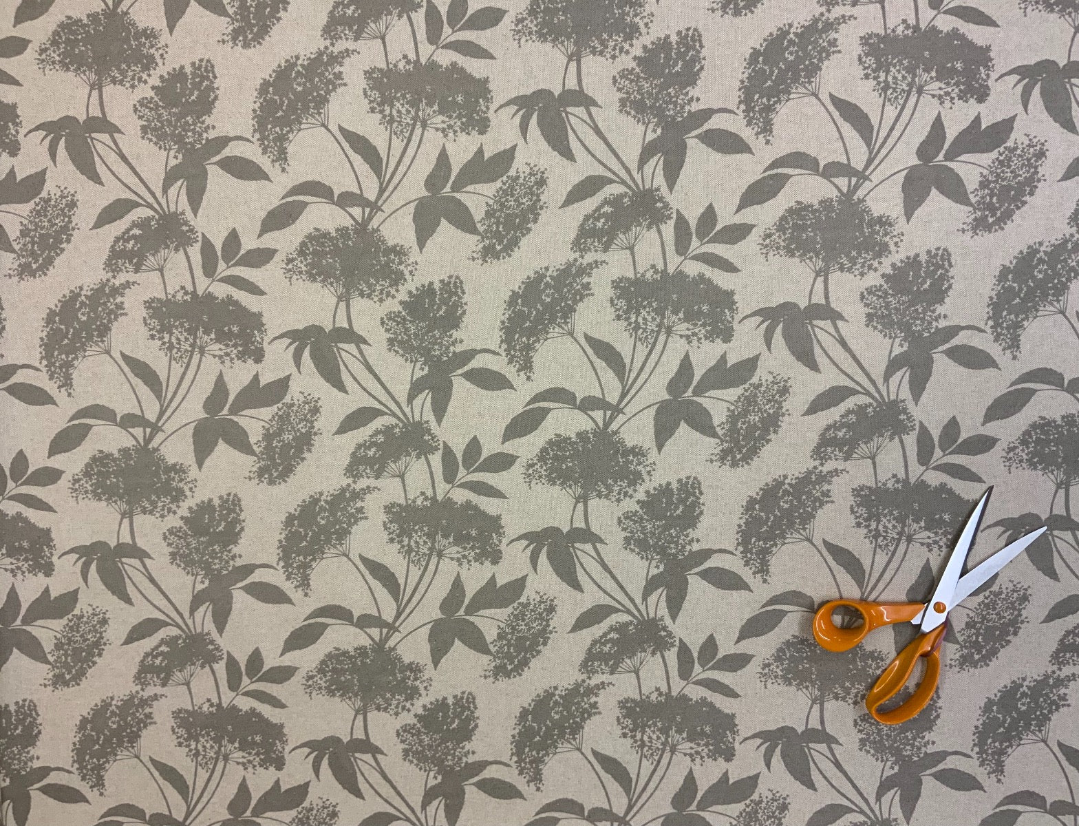 S187 Elderflower Oilcloth Taupe