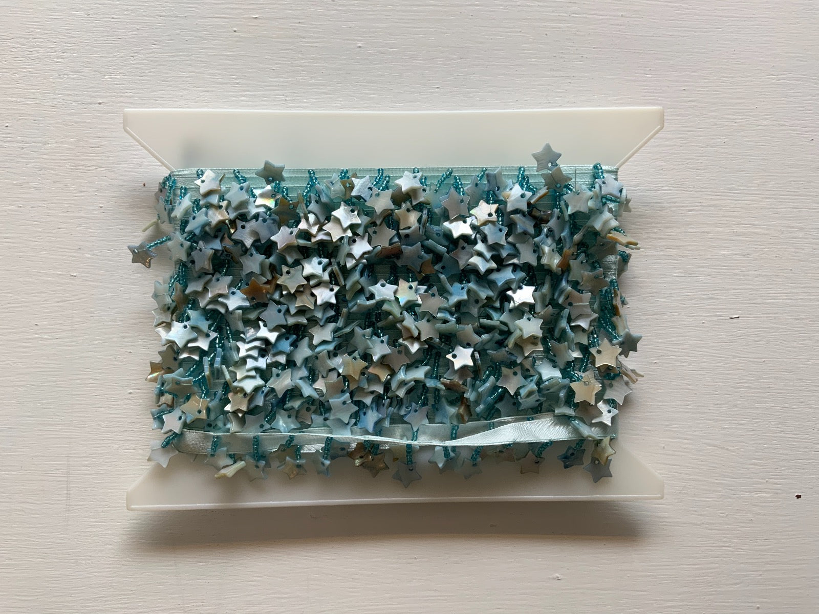 Beaded Star Trim Aqua