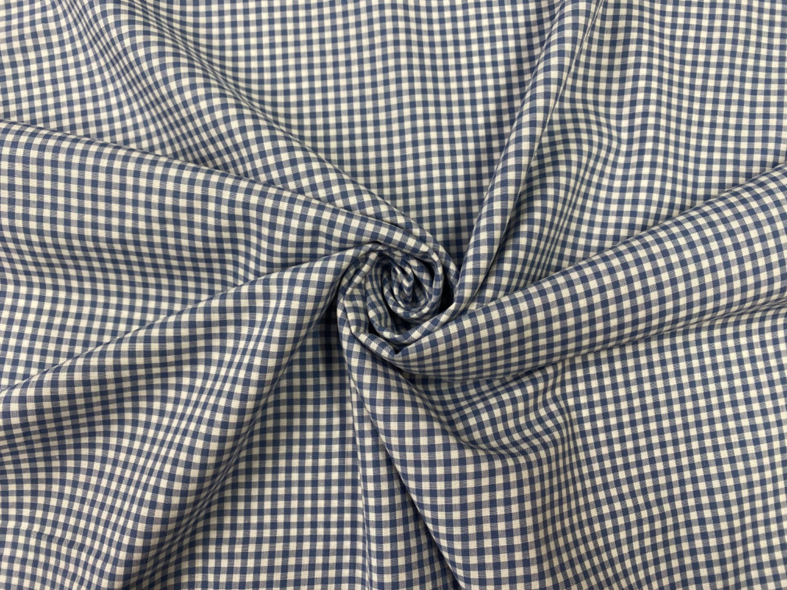 C751 3mm Denim Blues Woven Cotton Gingham