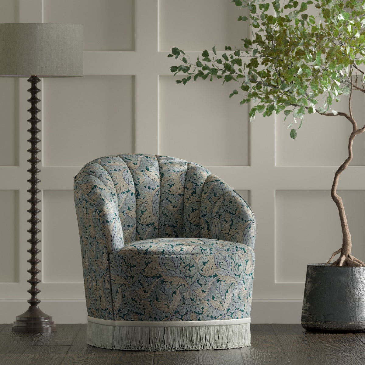 Clarke & Clarke Acanthus Denim